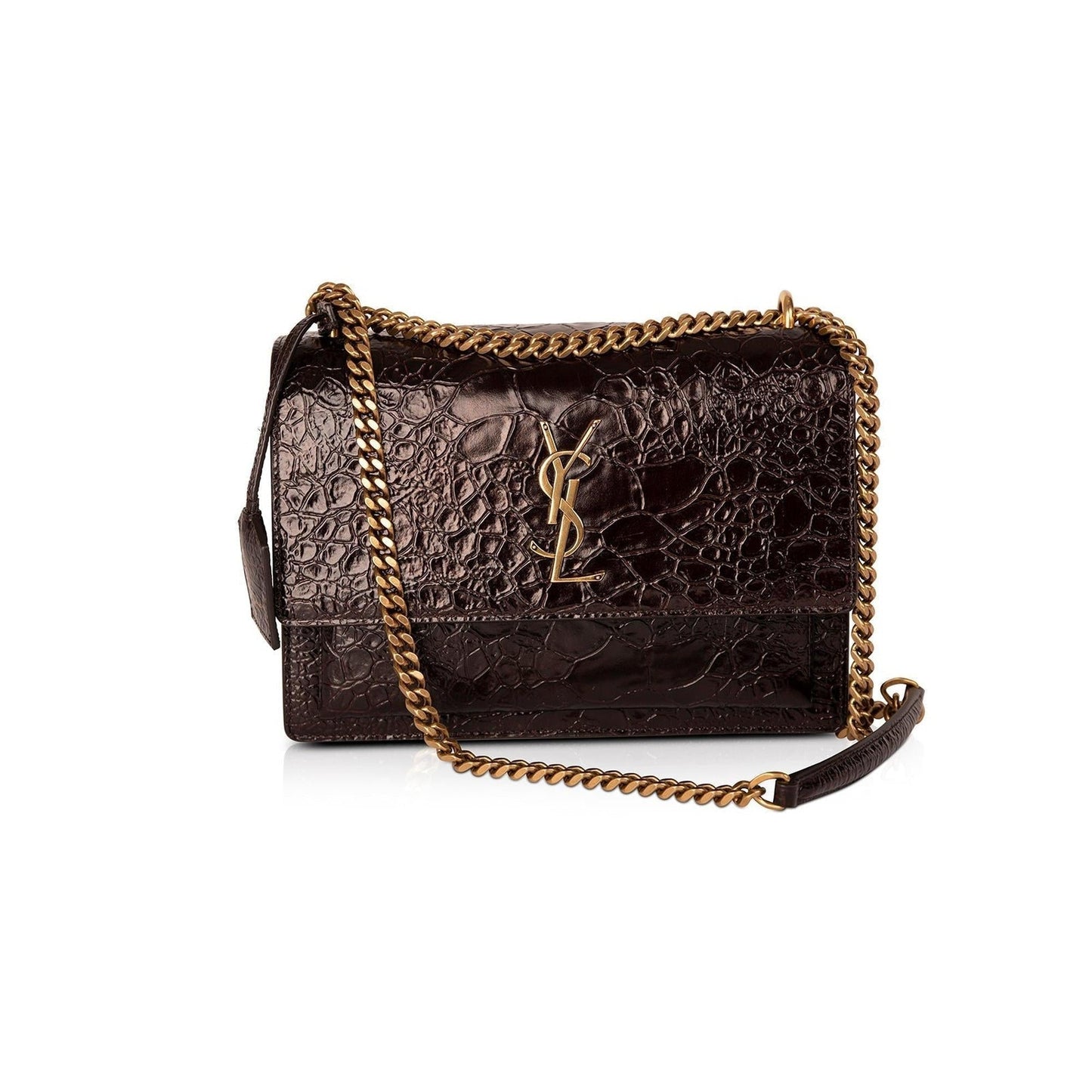 Saint Laurent 2021 Medium Scale-Embossed Sunset Bag