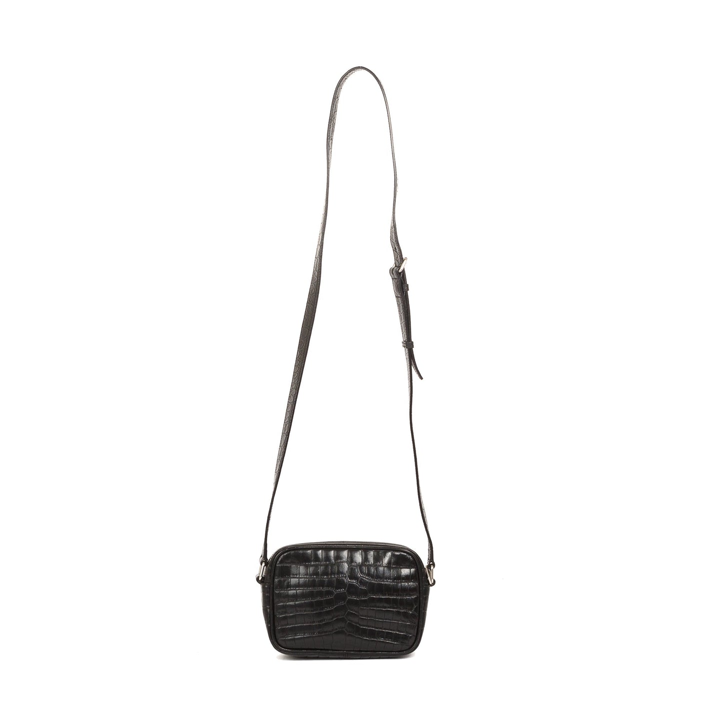 Saint Laurent 2021 Small Croc-Embossed Camp Camera Bag