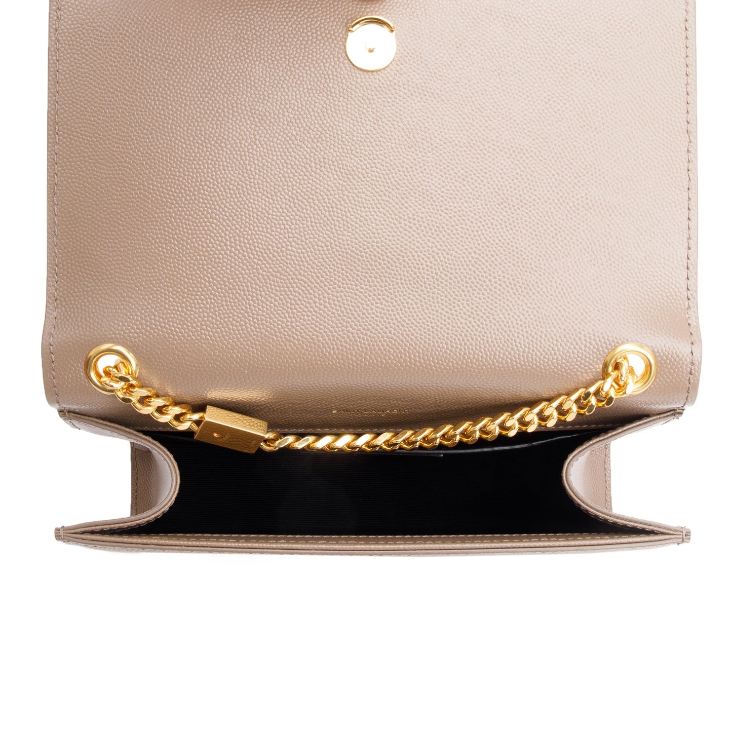 Saint Laurent 2022 Beige Grain De Poudre Leather Small Monogram Kate Bag