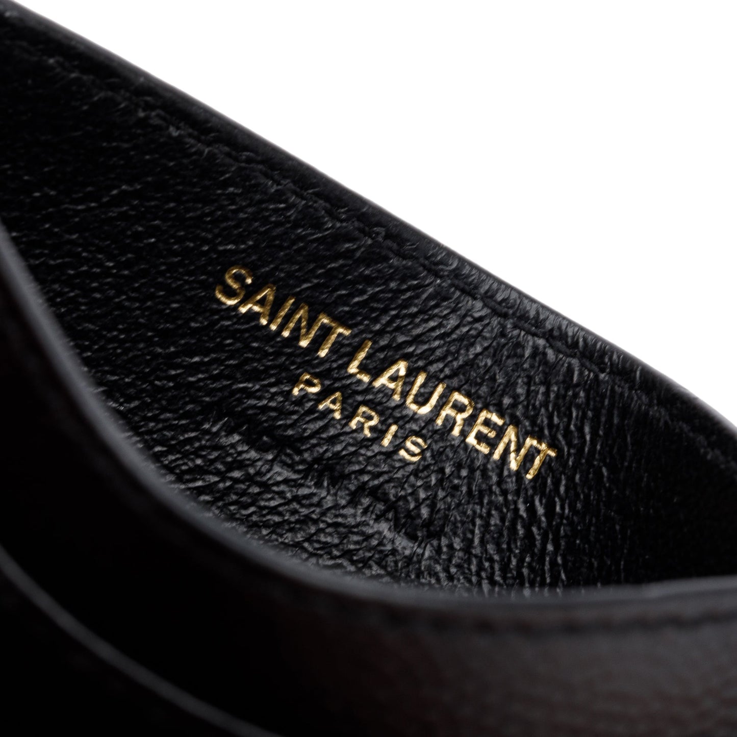 Saint Laurent 2022 Black Grain De Poudre Leather Cassandre Matelasse Card Case