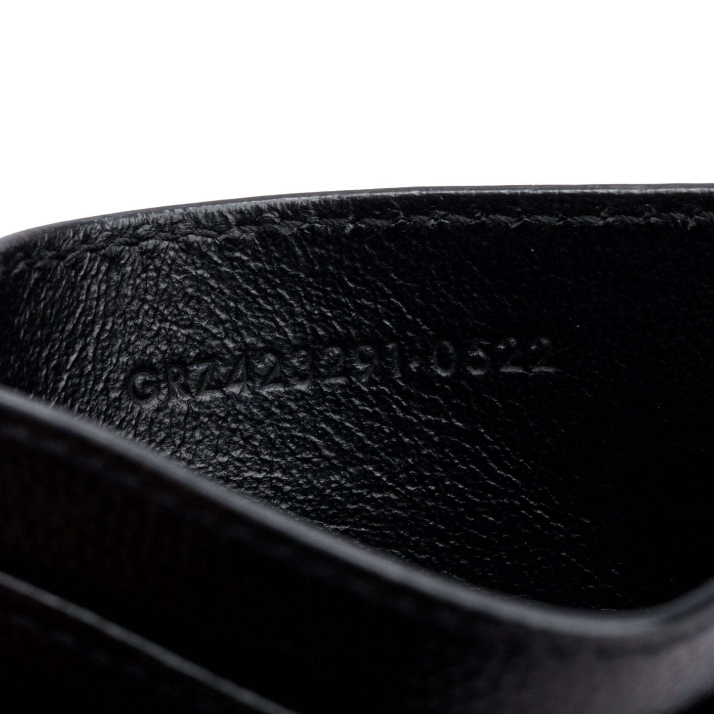 Saint Laurent 2022 Black Grain De Poudre Leather Cassandre Matelasse Card Case