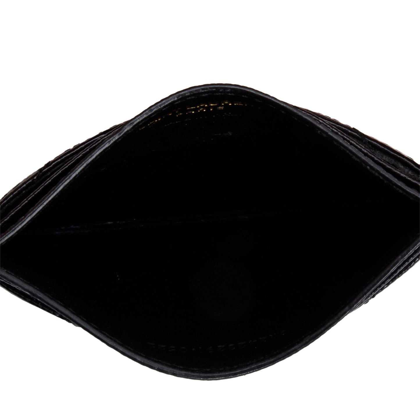 Saint Laurent 2022 Black Grain De Poudre Leather Cassandre Matelasse Card Case