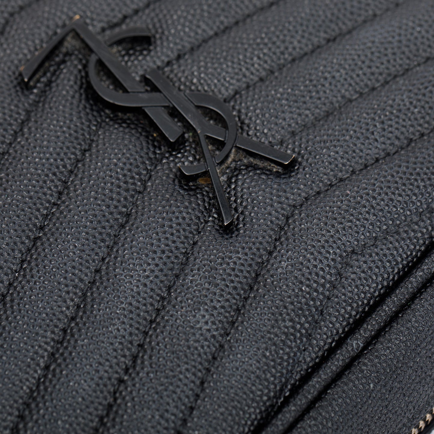Saint Laurent 2022 Black Grain de Poudre Matelasse Mini Lou Camera Bag