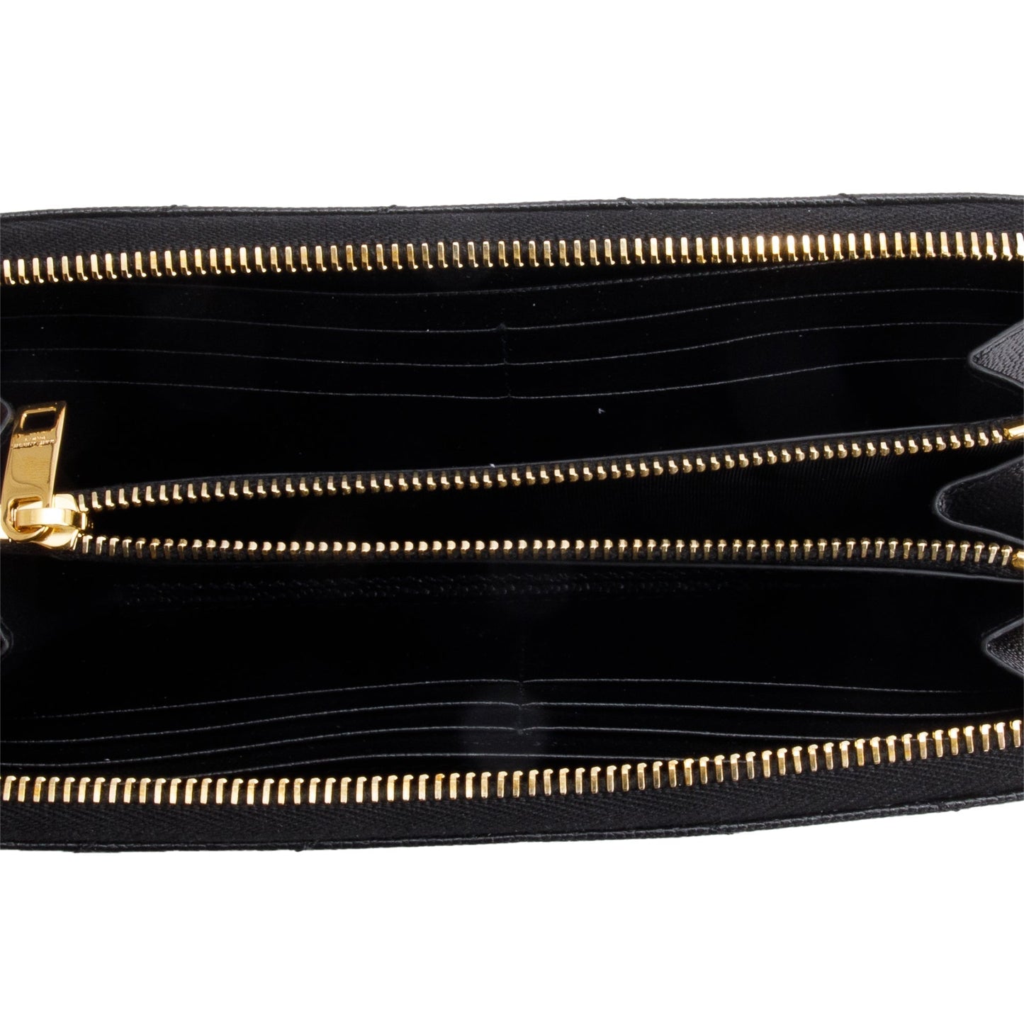 Saint Laurent 2022 Black Grained De Poudre Cassandre Marelasse Zip Around Wallet