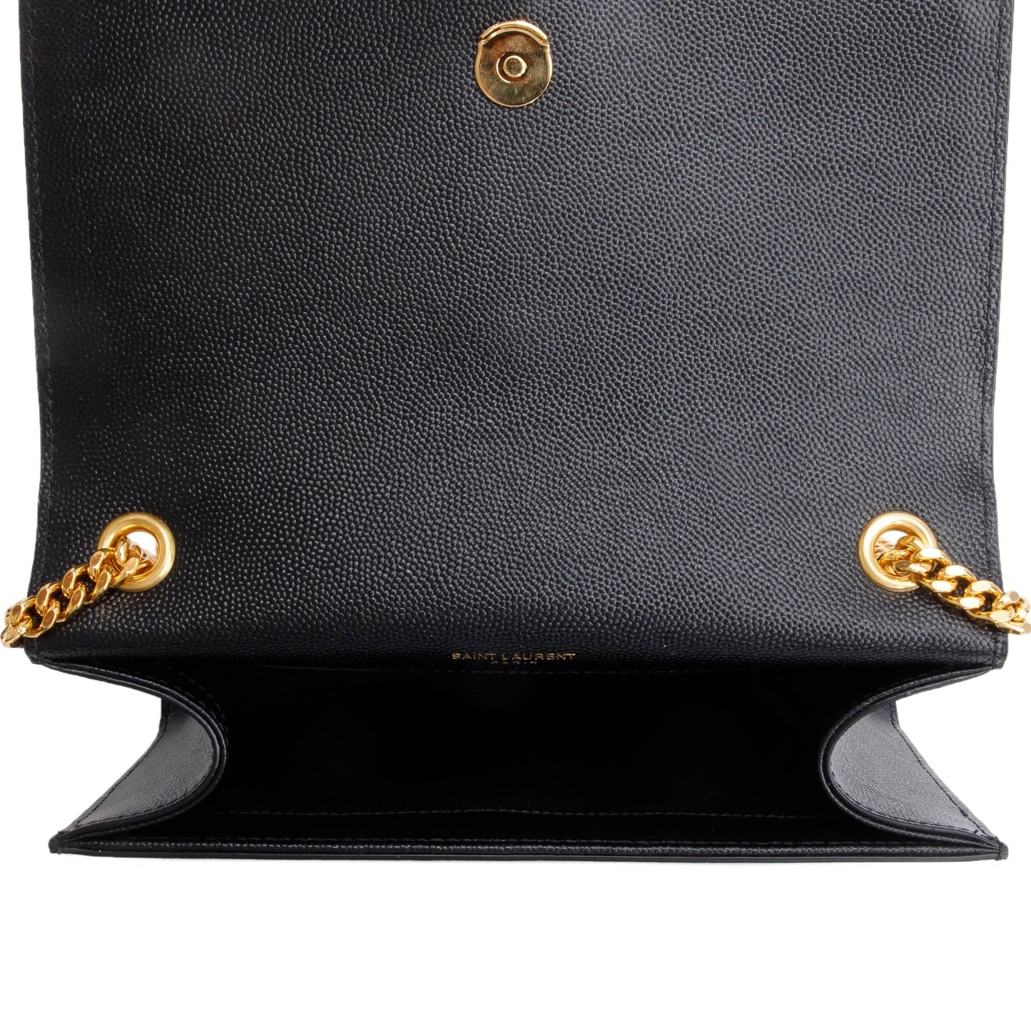 Saint Laurent 2022 Black Grained De Poudre Leather Small Kate Tassel Bag