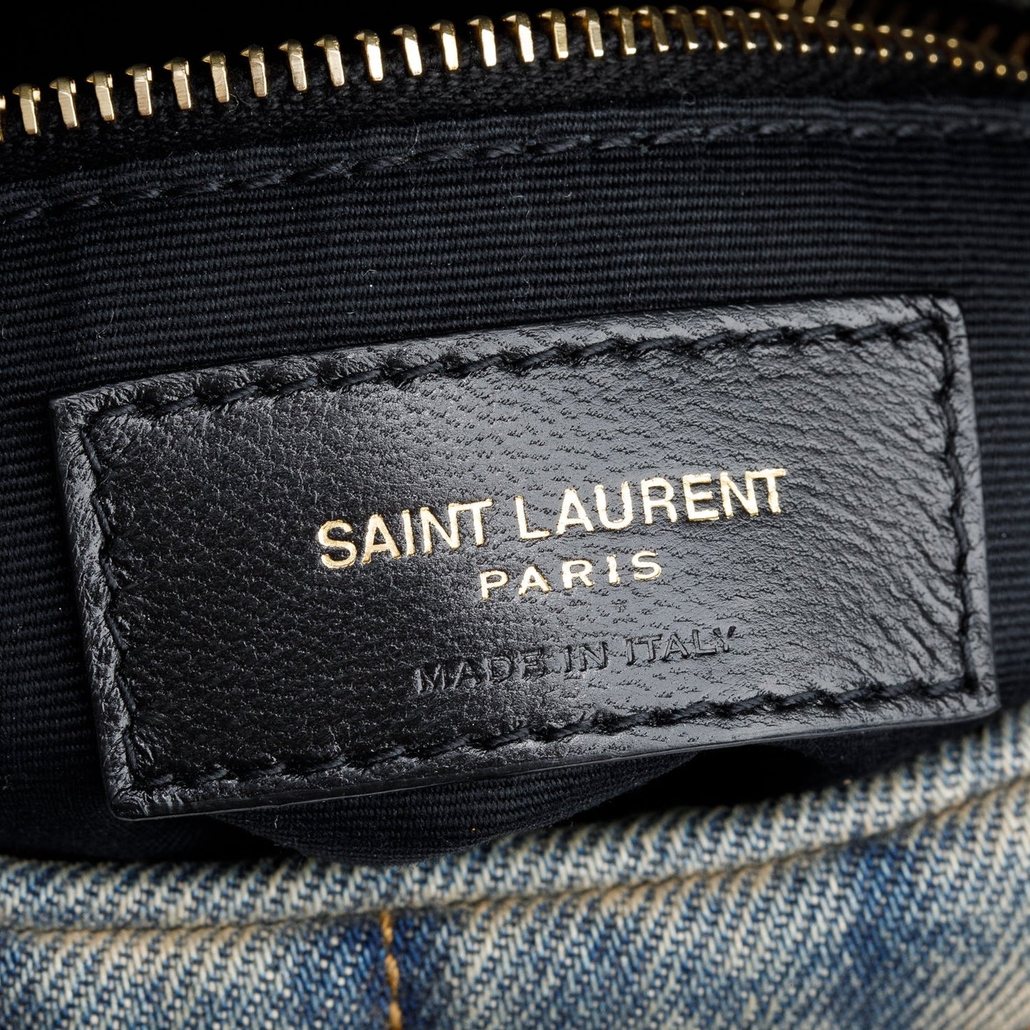 Saint Laurent 2022 Blue Denim Toy Puffer Loulou Shoulder Bag