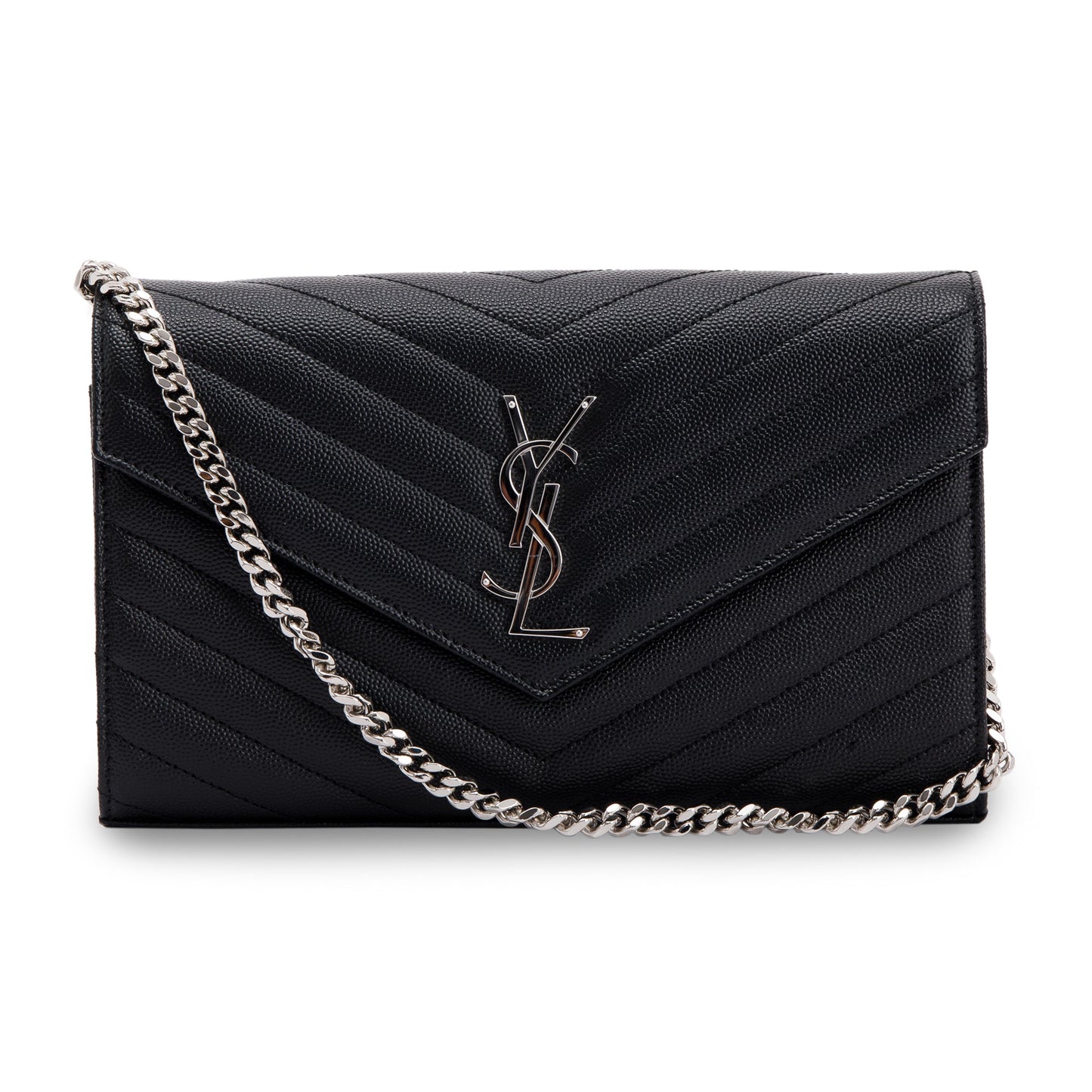 Saint Laurent 2022 Cassandre Matelasse Chain Wallet