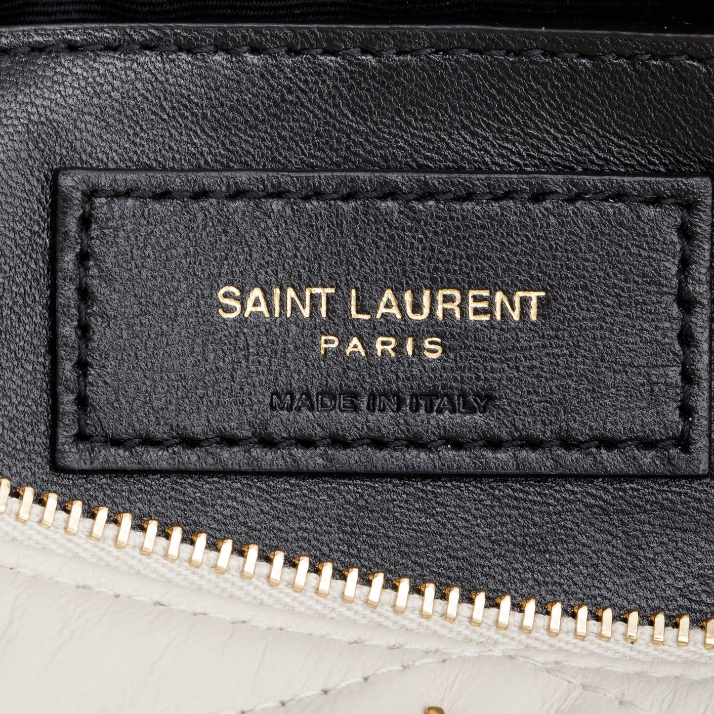 Saint Laurent 2022 Neutral Quilted Lambskin Leather Small Sade Tube Bag
