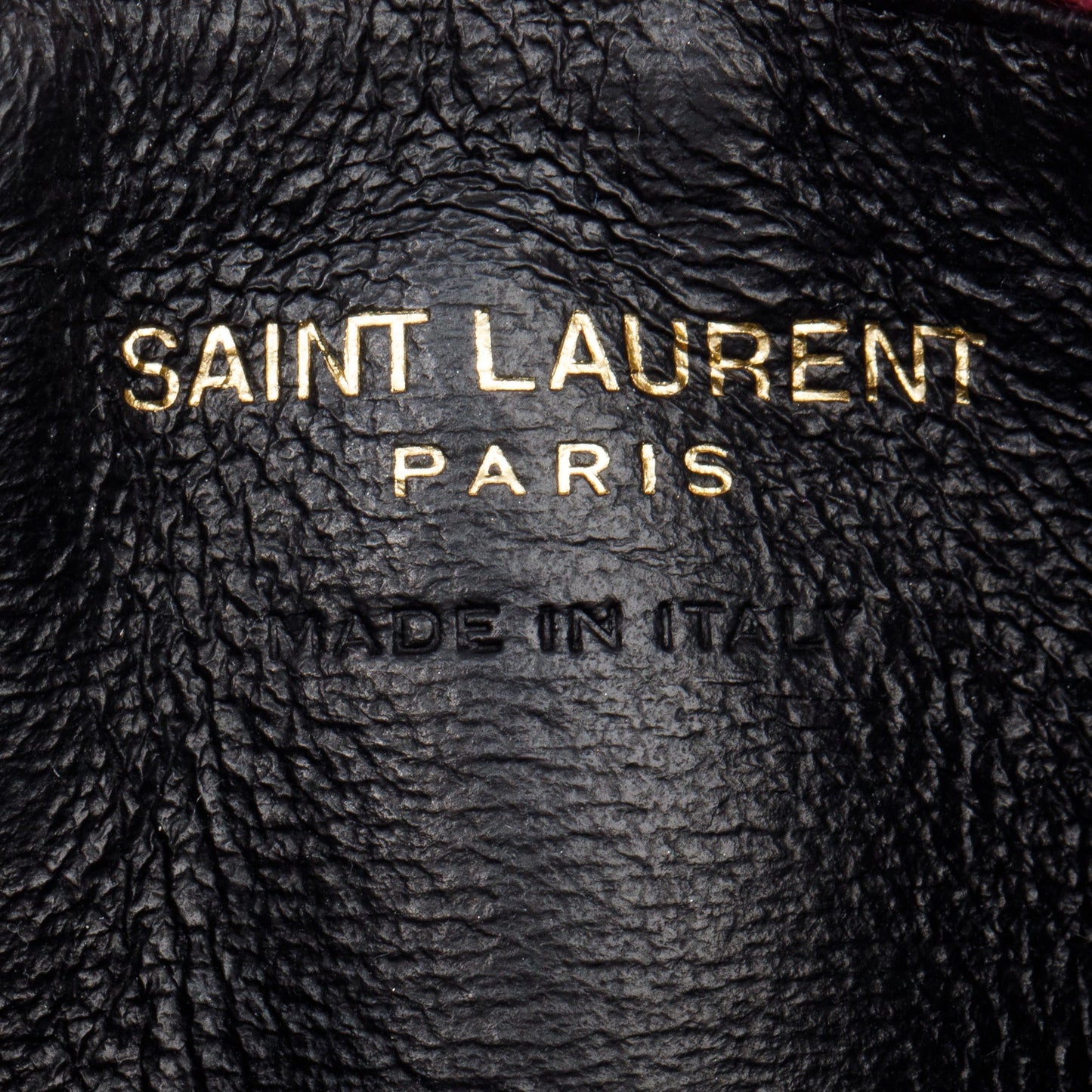 Saint Laurent 2022 Pink Grain De Poudre Leather Cassandre Matelasse Fragments Zipped Card Case