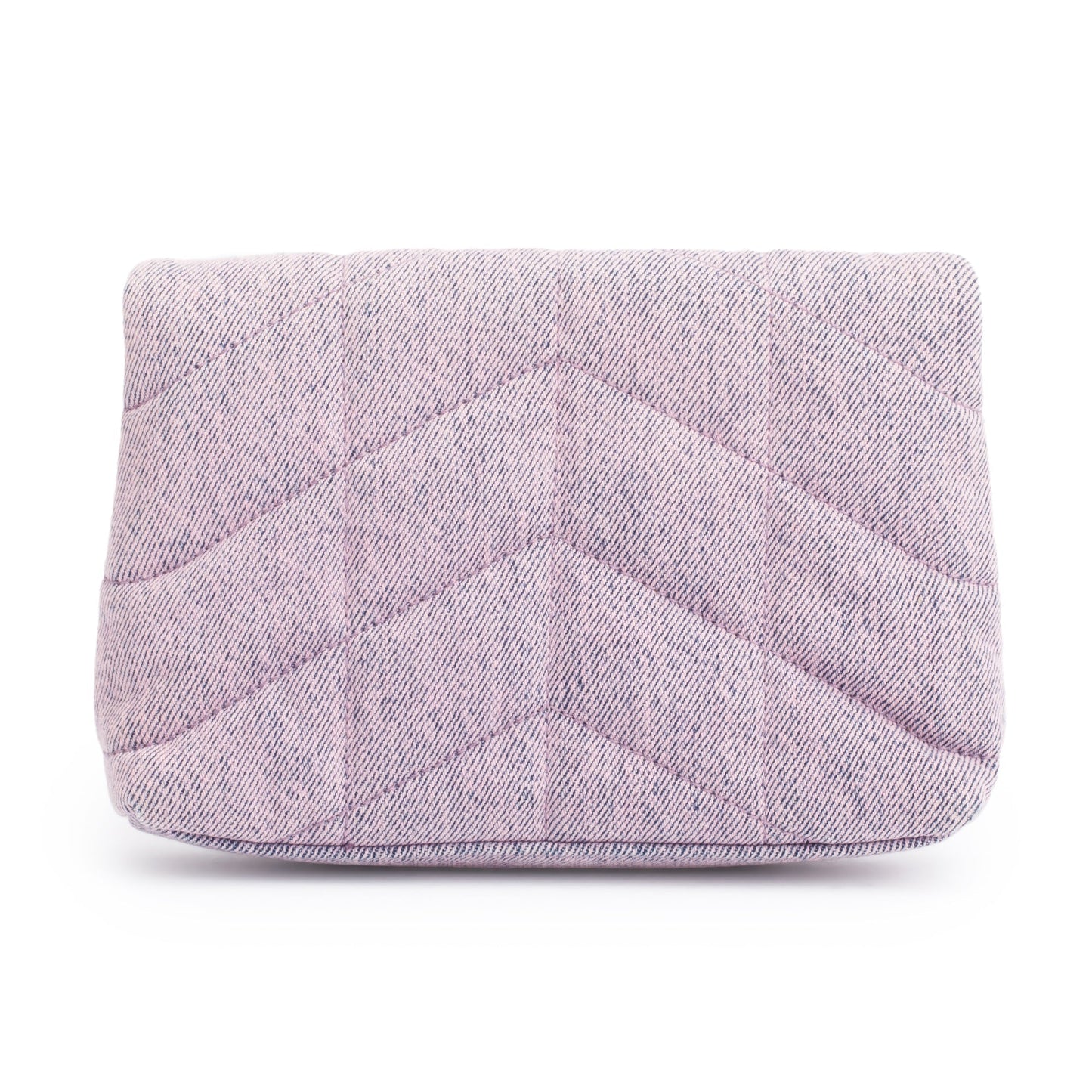 Saint Laurent 2022 Purple Denim Small Puffer Pouch