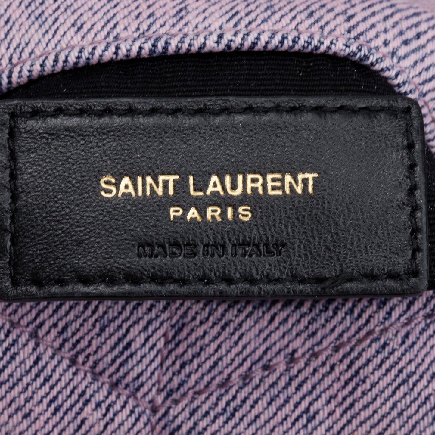 Saint Laurent 2022 Purple Denim Small Puffer Pouch