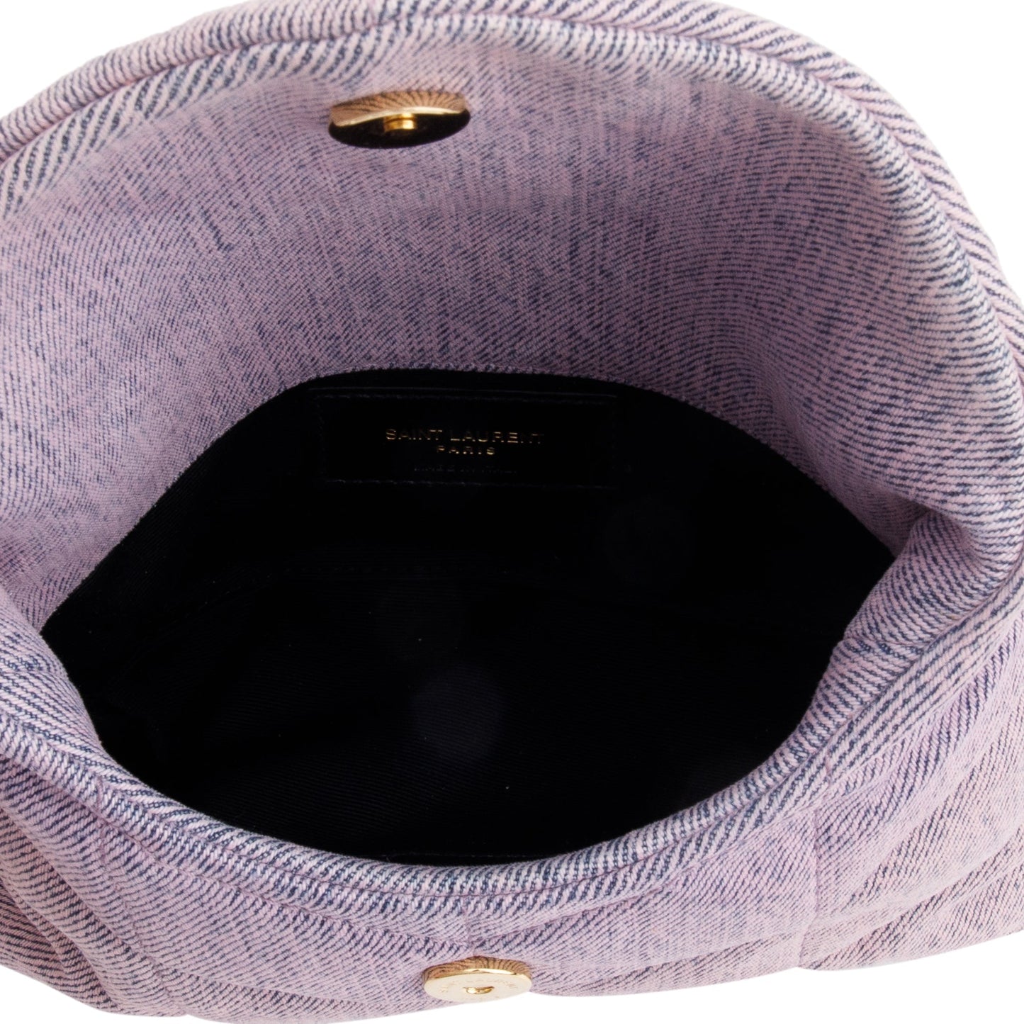 Saint Laurent 2022 Purple Denim Small Puffer Pouch