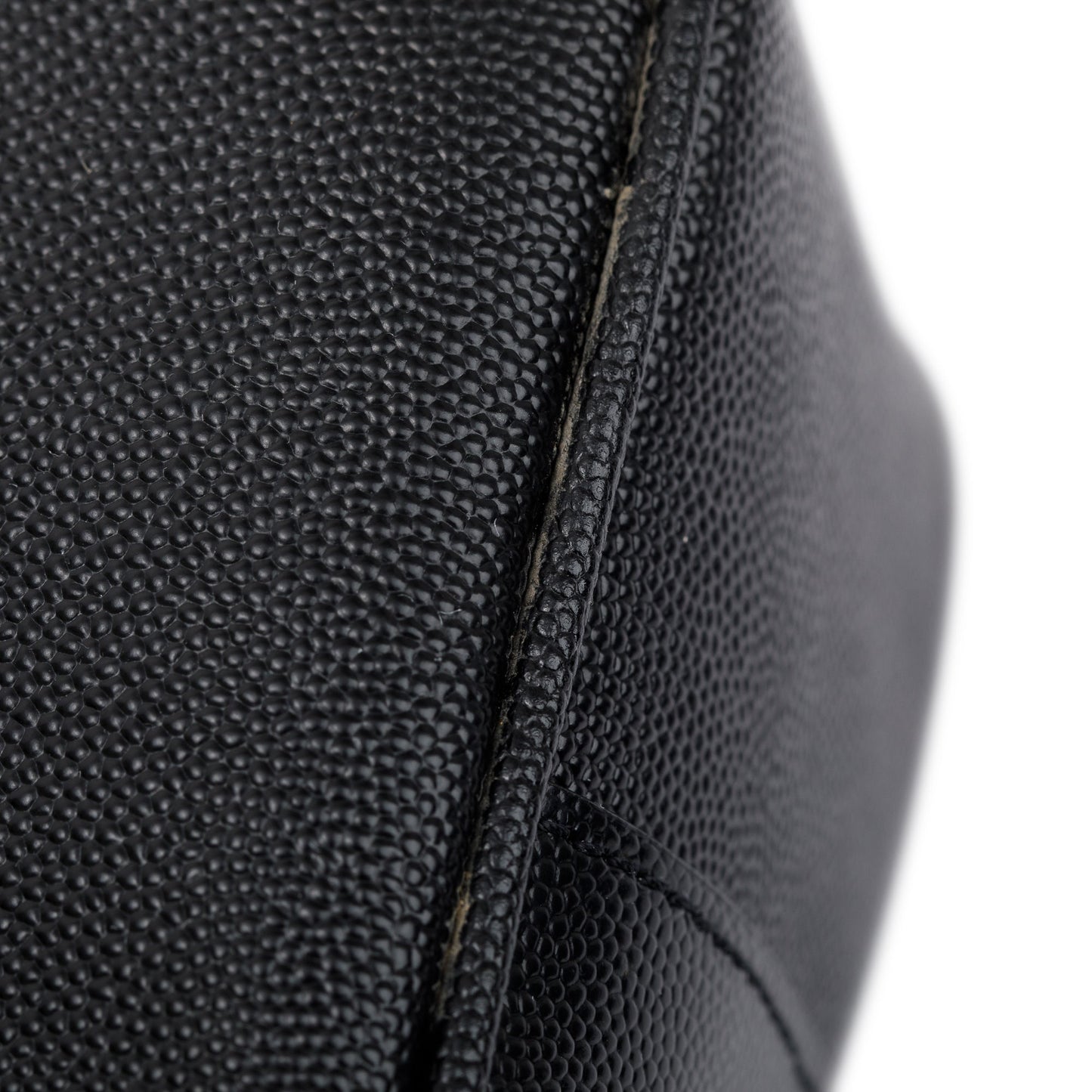 Saint Laurent 2023 Black Calfskin Leather Double Zip Cosmetic Case