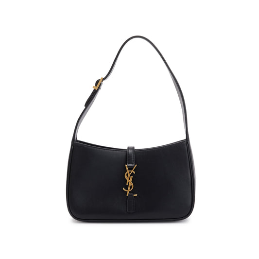Saint Laurent 2023 Black Calfskin Leather Le 5 a 7 Hobo Bag