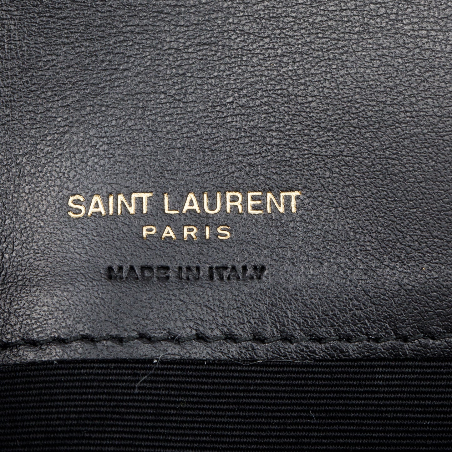 Saint Laurent 2023 Black Shiny Crocodile Embossed Leather Cassandre Phone Holder Bag