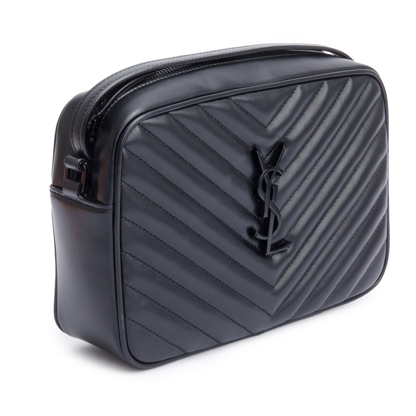 Saint Laurent 2023 So Black Quilted Leather Lou Camera Bag