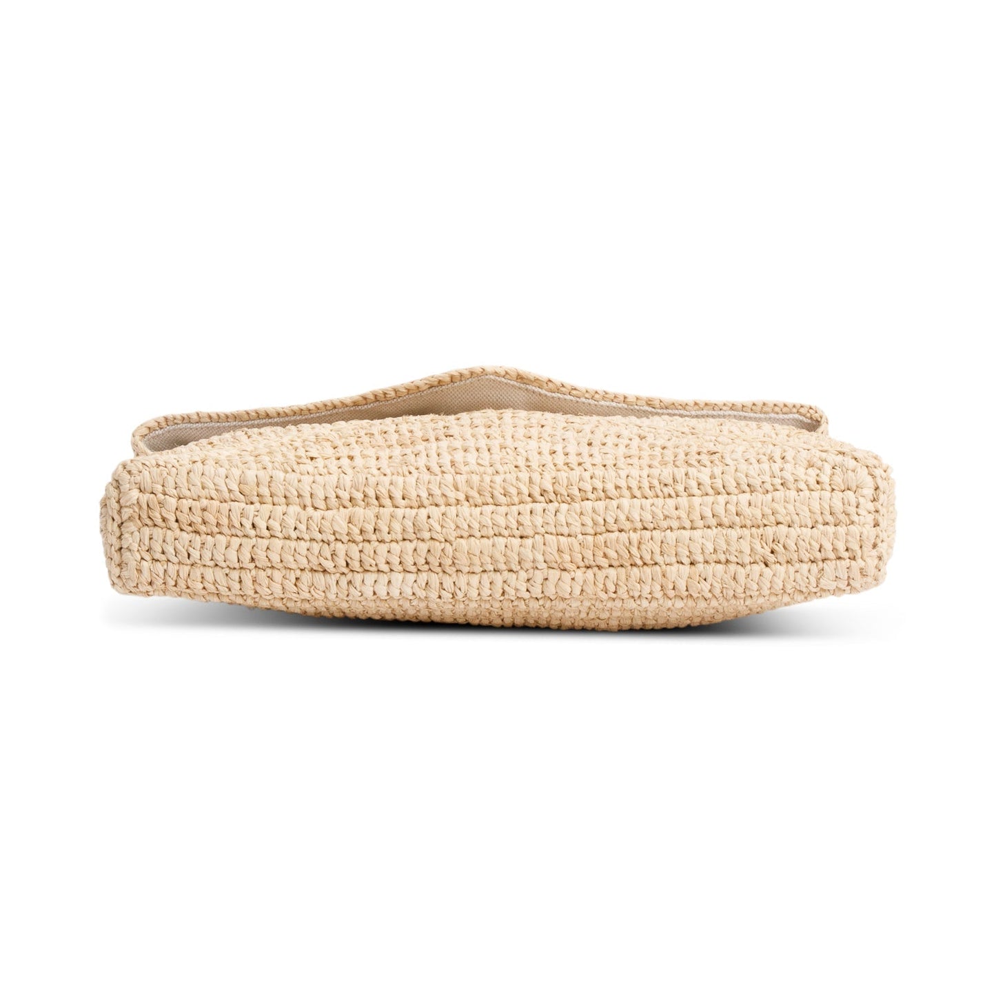 Saint Laurent 2024 Neutral Raffia Cassandre Large Envelope Pouch