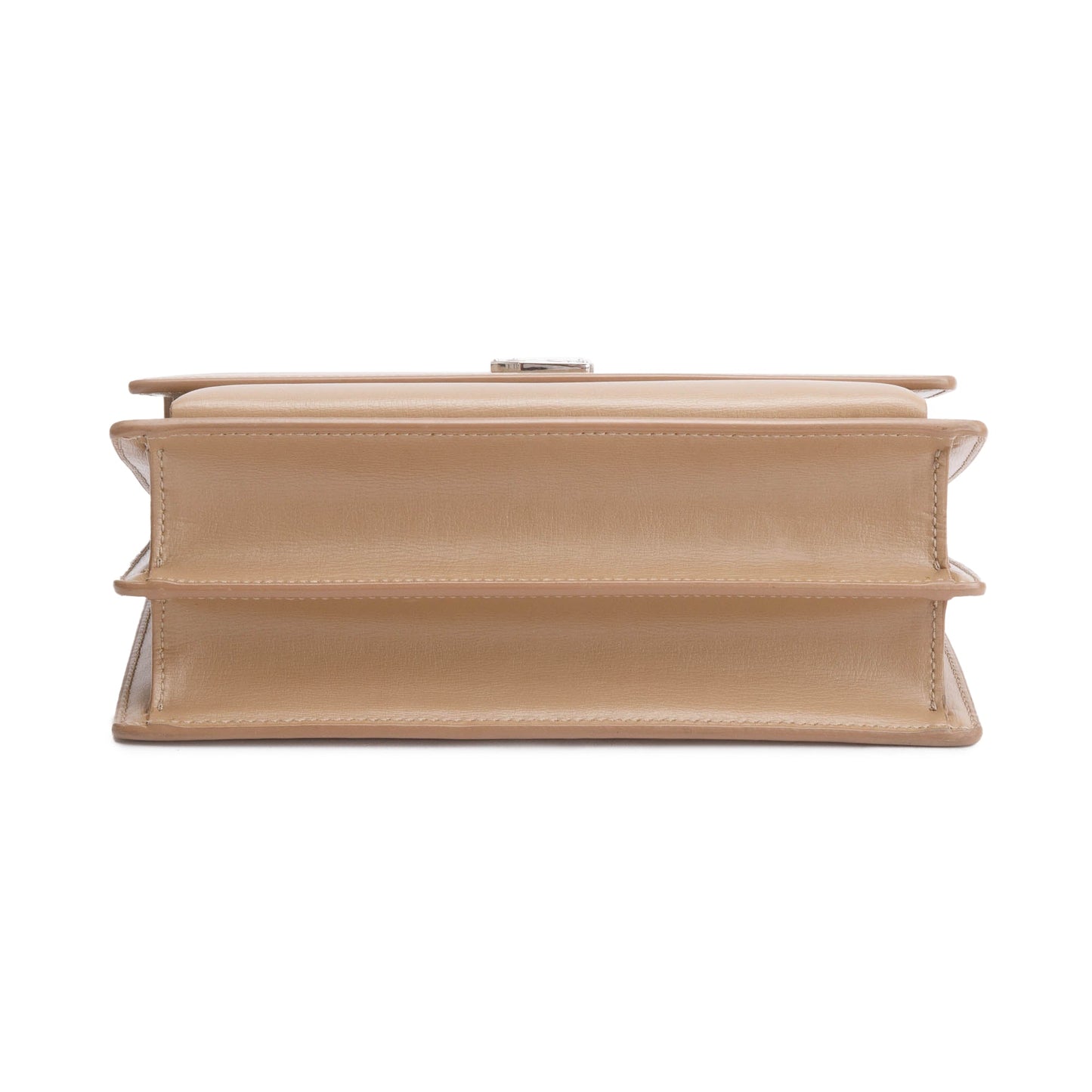 Saint Laurent Beige Calfskin Leather Medium Sunset Shoulder Bag