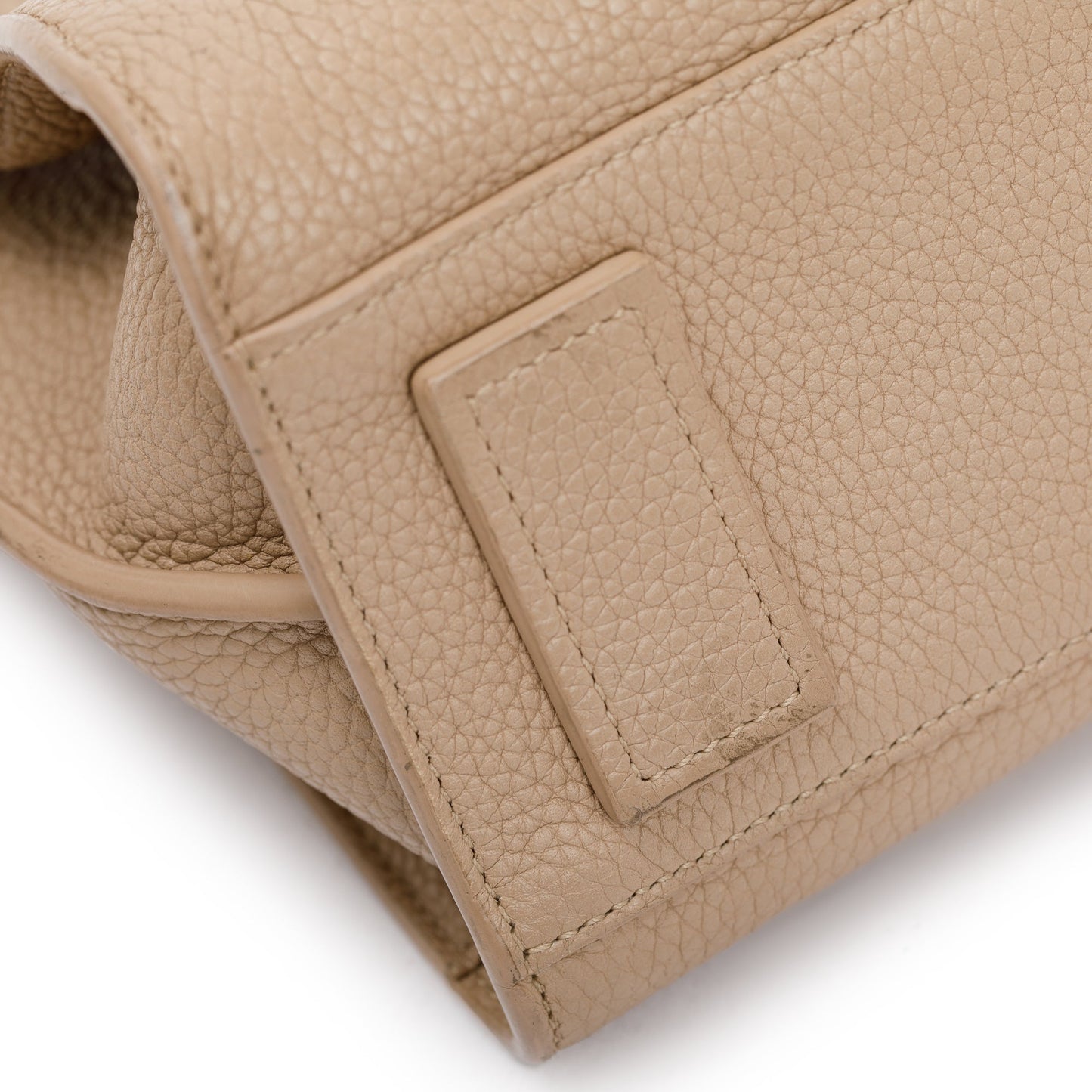 Saint Laurent Beige Grained Leather Nano Sac De Jour