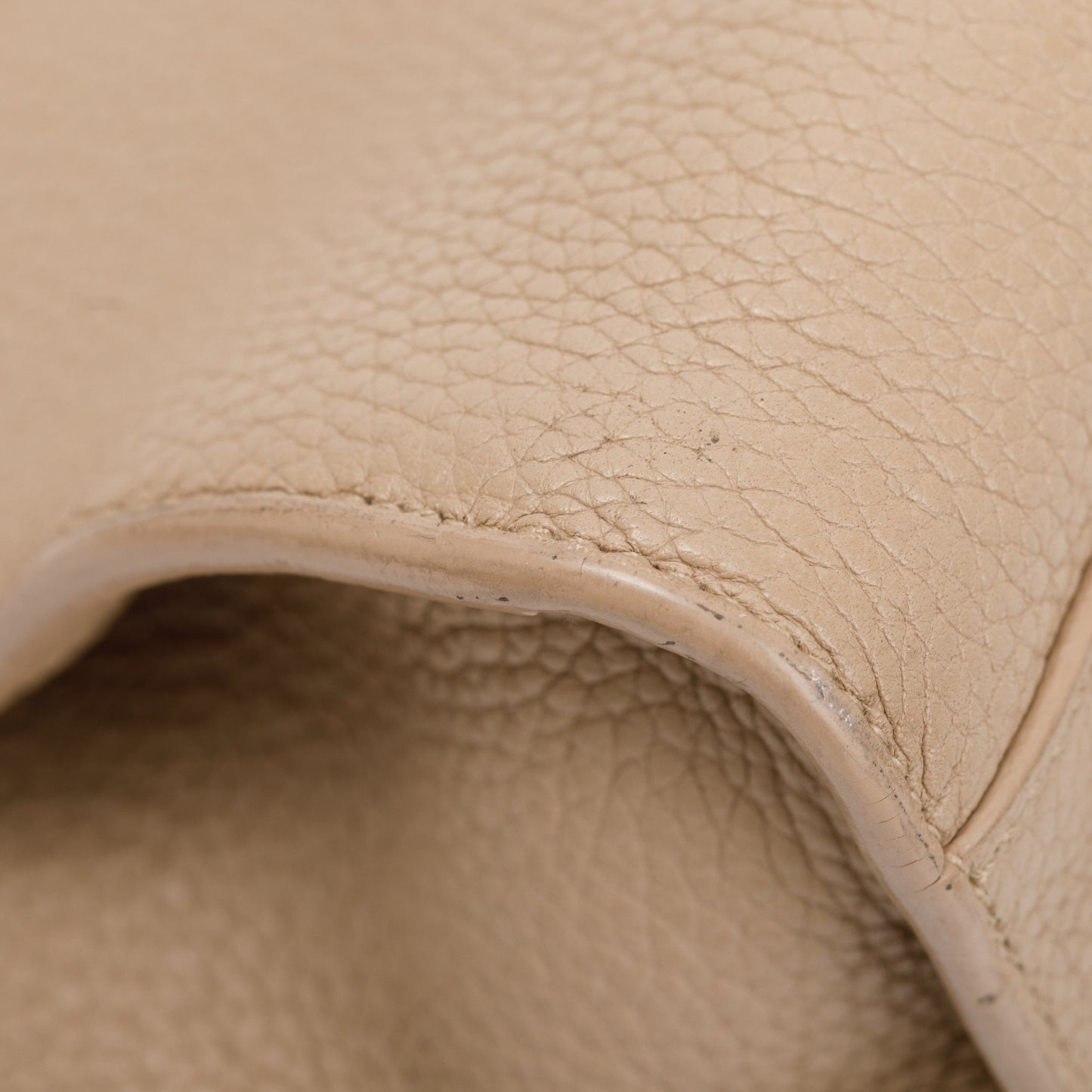 Saint Laurent Beige Grained Leather Nano Sac De Jour