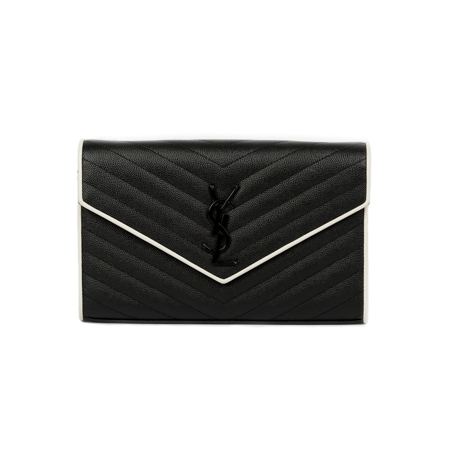 Saint Laurent Bicolour Cassandre Chain Wallet