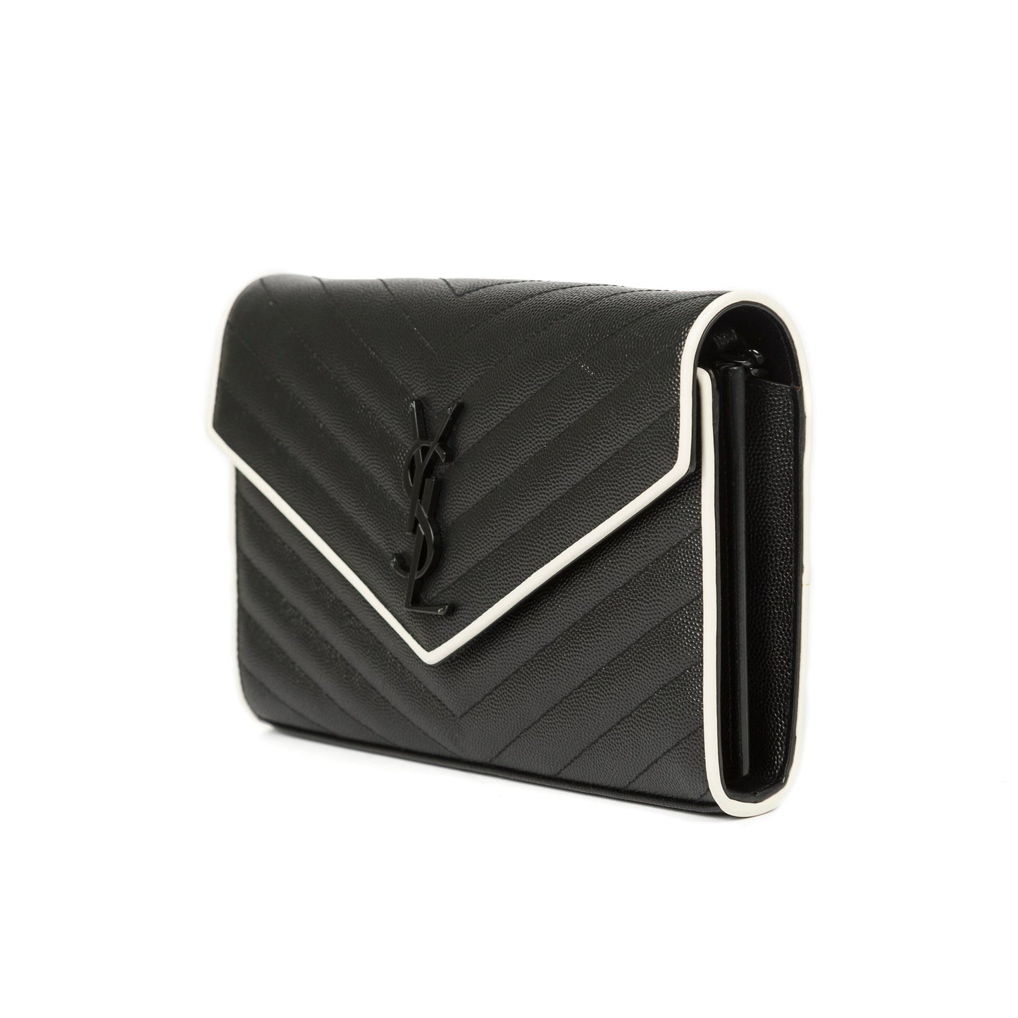 Saint Laurent Bicolour Cassandre Chain Wallet