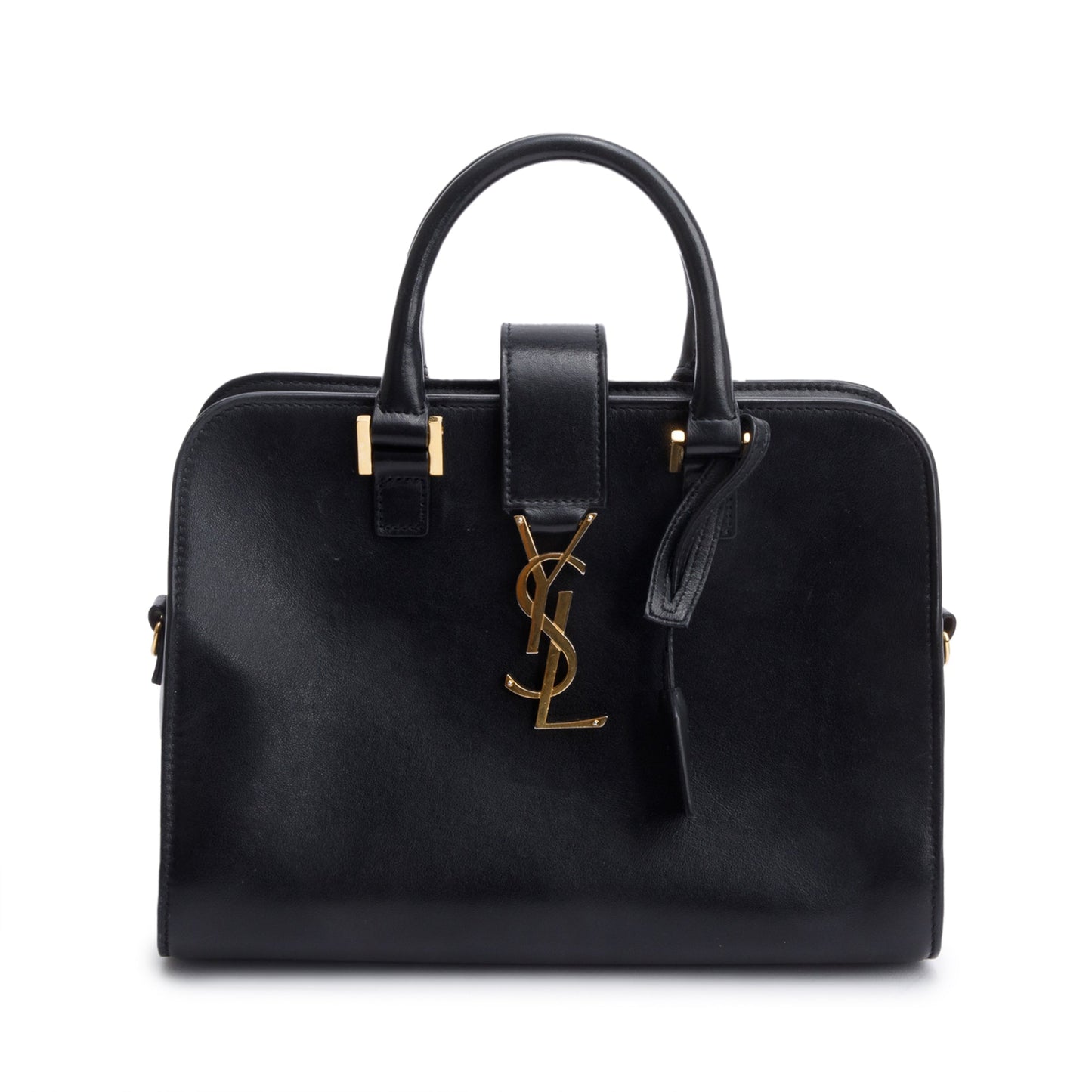 Saint Laurent Black Calfskin Leather Baby Cabas Tote Bag