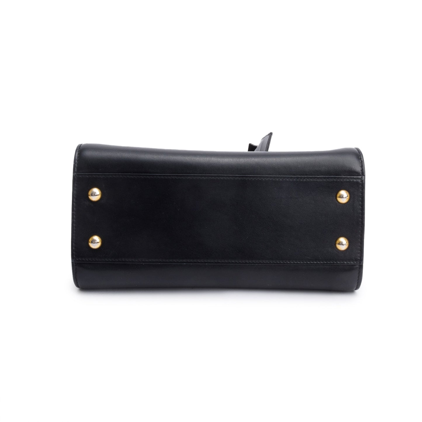 Saint Laurent Black Calfskin Leather Baby Cabas Tote Bag