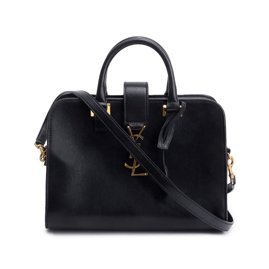 Saint Laurent Black Calfskin Leather Baby Cabas Tote Bag