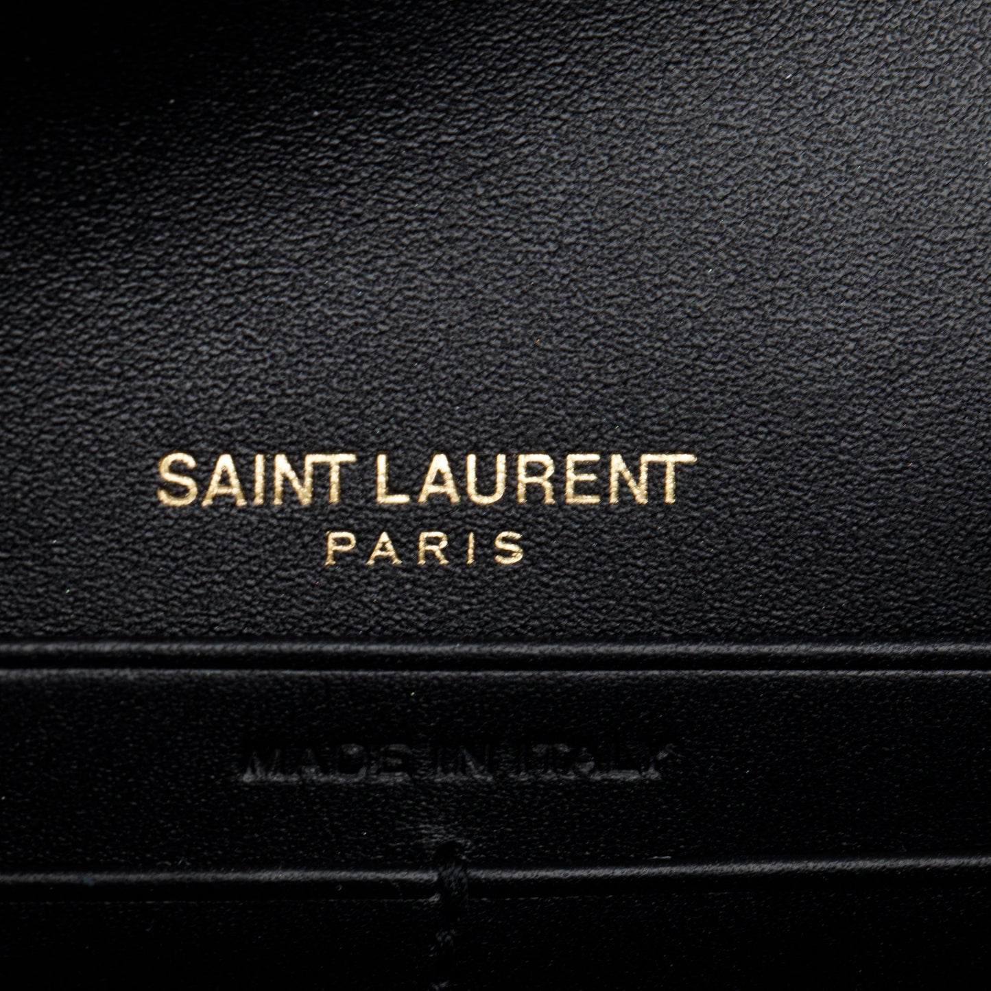 Saint Laurent Black Calfskin Leather Kate Tassel Wallet on Chain