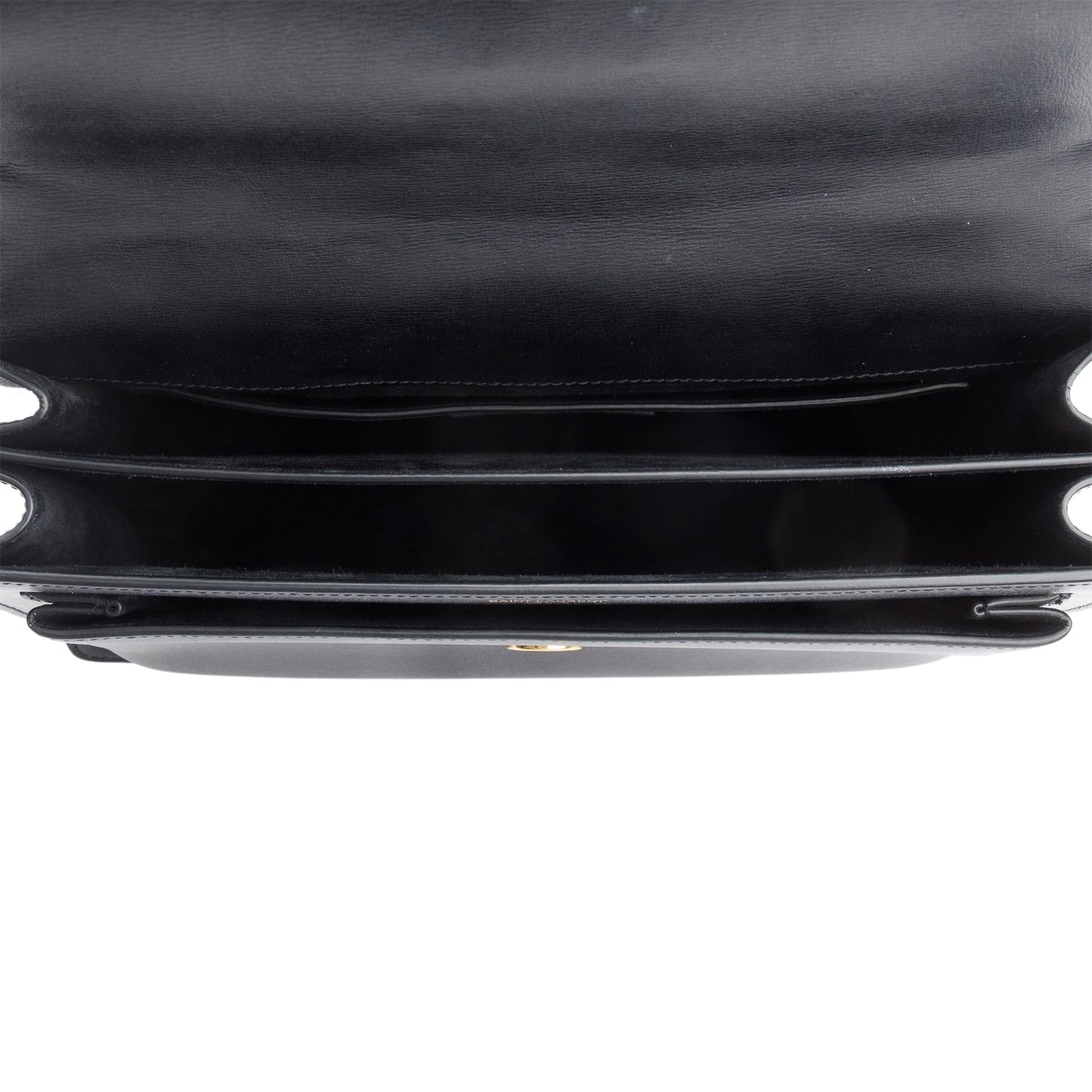 Saint Laurent Black Calfskin Leather Large Sunset Shoulder Bag