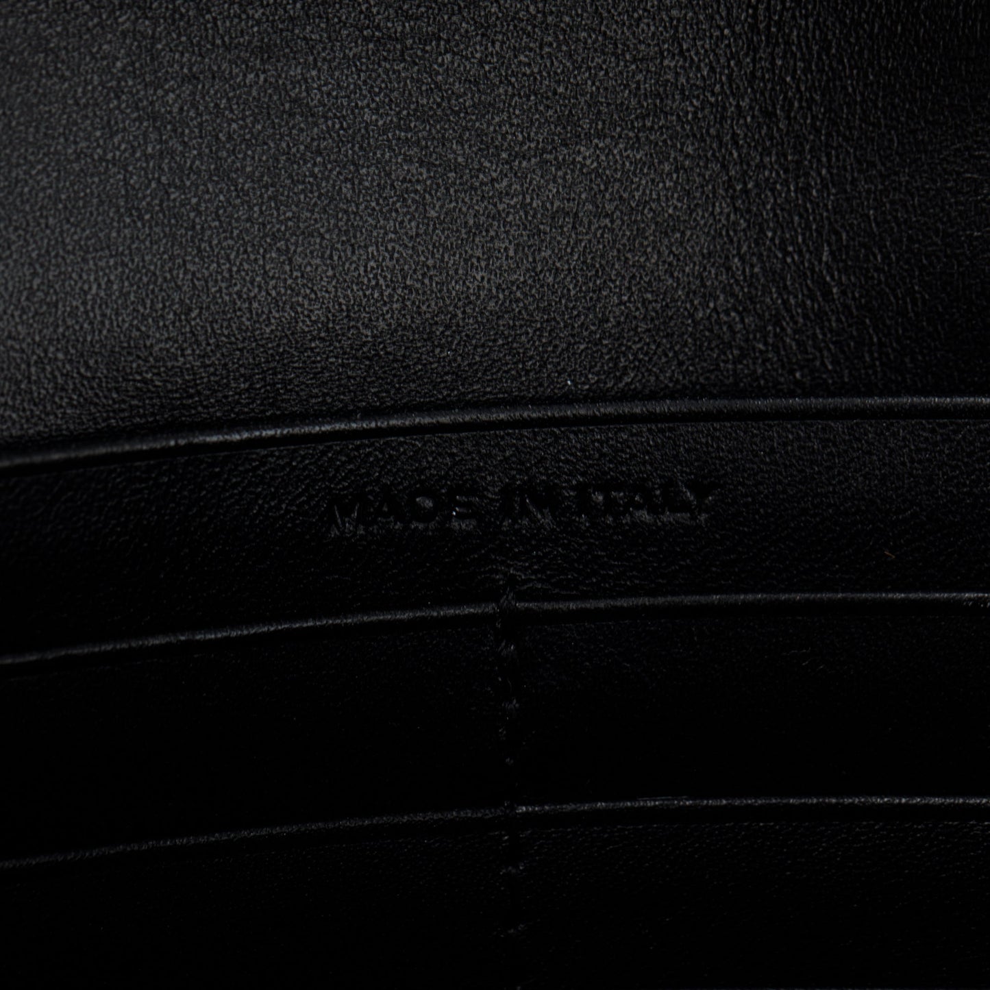 Saint Laurent Black Calfskin Leather Monogram Star Kate Chain Wallet