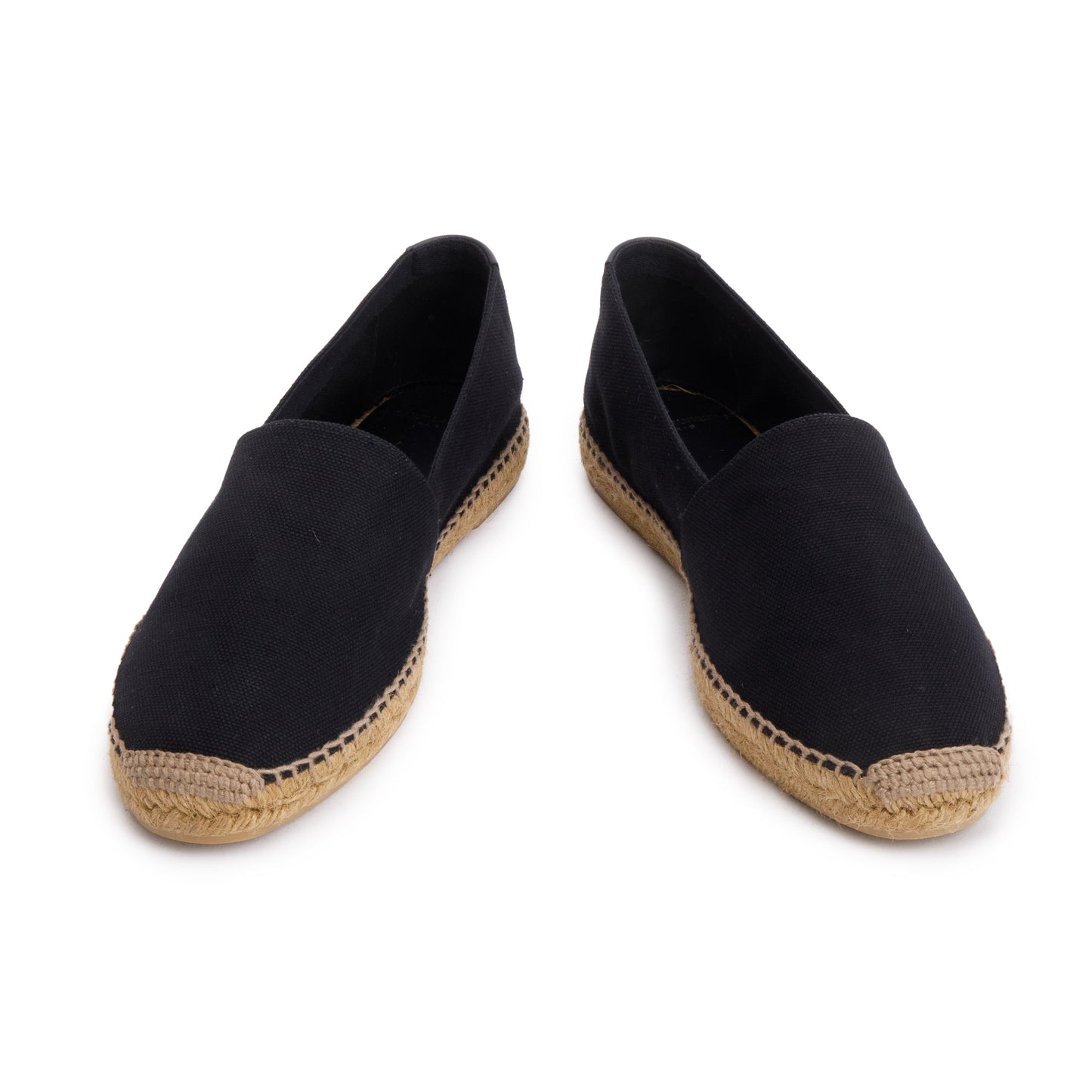 Saint Laurent Black Canvas Espadrilles, Size 45
