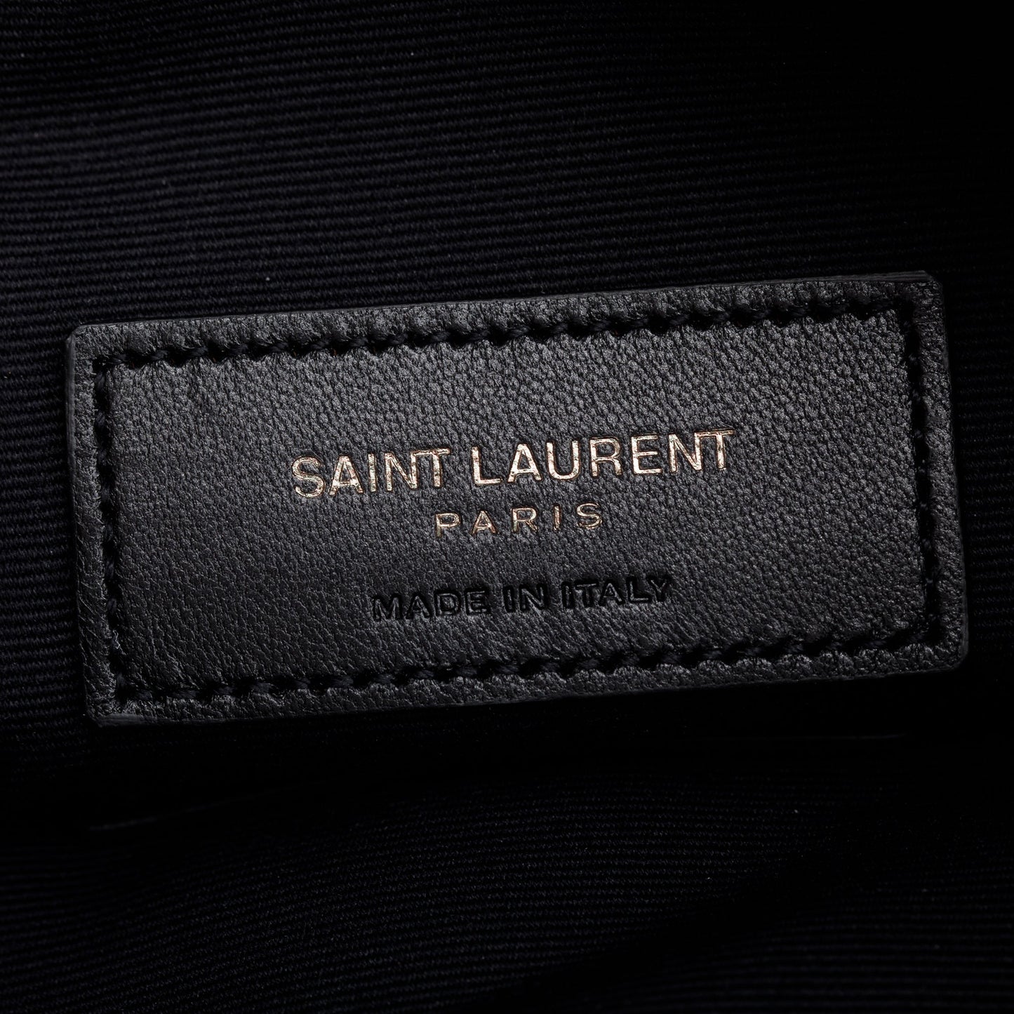 Saint Laurent Black Crinkled Calfskin Matelasse Leather Monogram Niki Bill Pouch