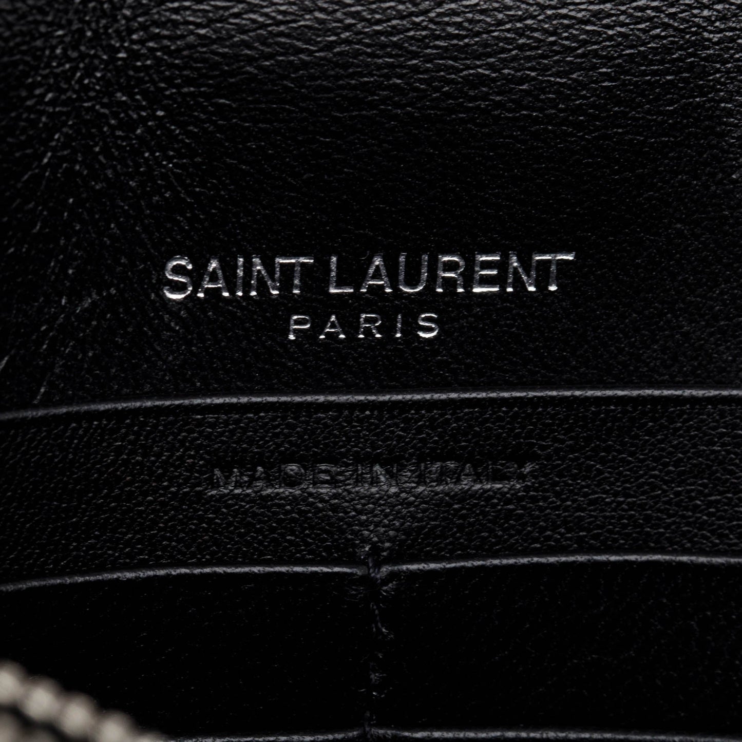 Saint Laurent Black Croc-Embossed Leather Small Kate Tassel Bag