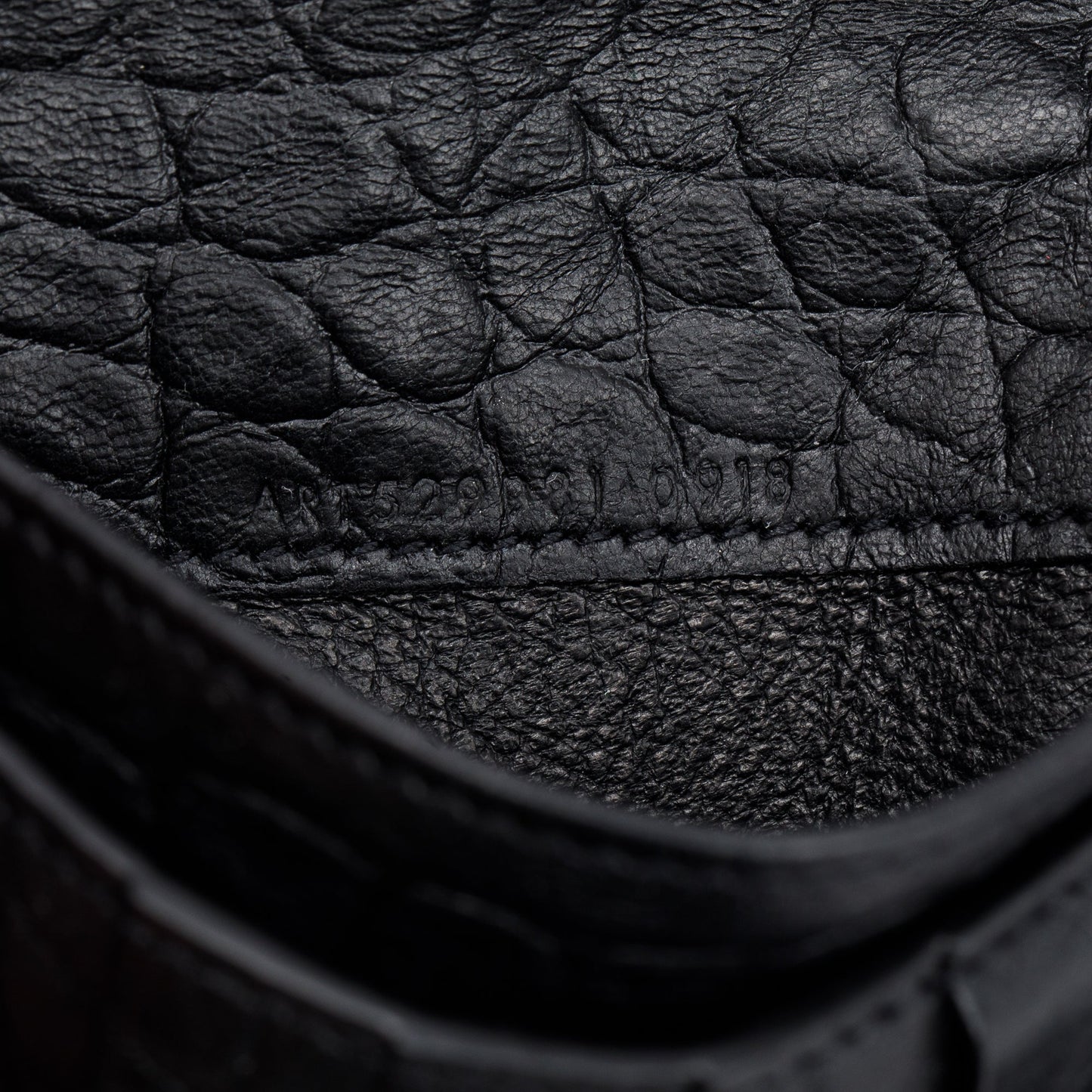 Saint Laurent Black Crocodile-Embossed Leather Cassandre Continental Wallet