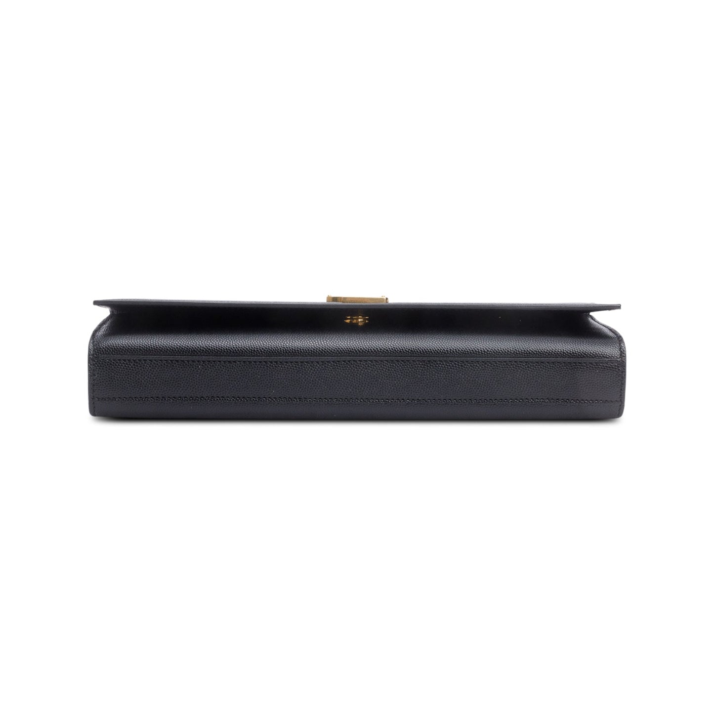 Saint Laurent Black Grain De Poudre Cassandre Clutch
