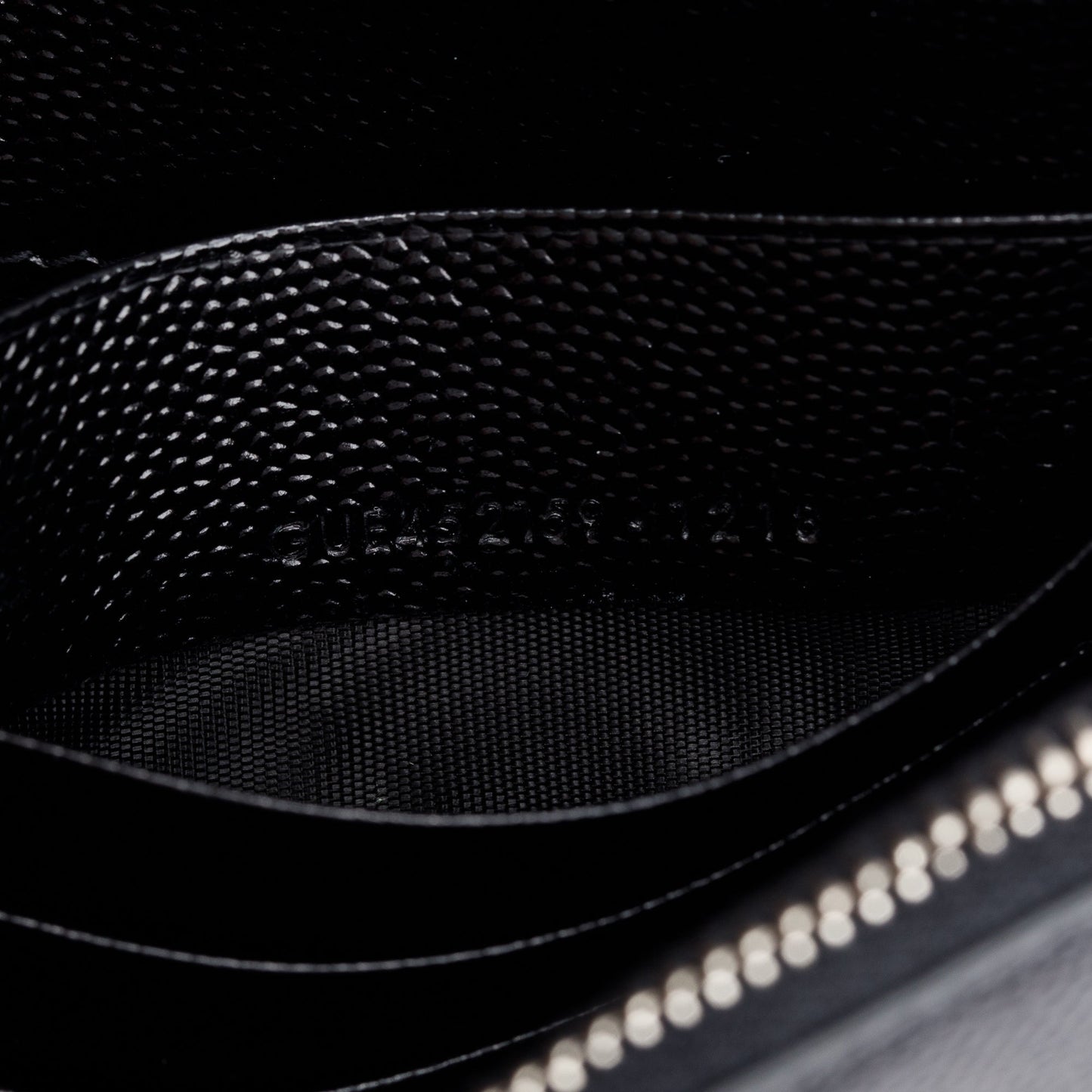 Saint Laurent Black Grain De Poudre Leather Kate Tassel Wallet on Chain
