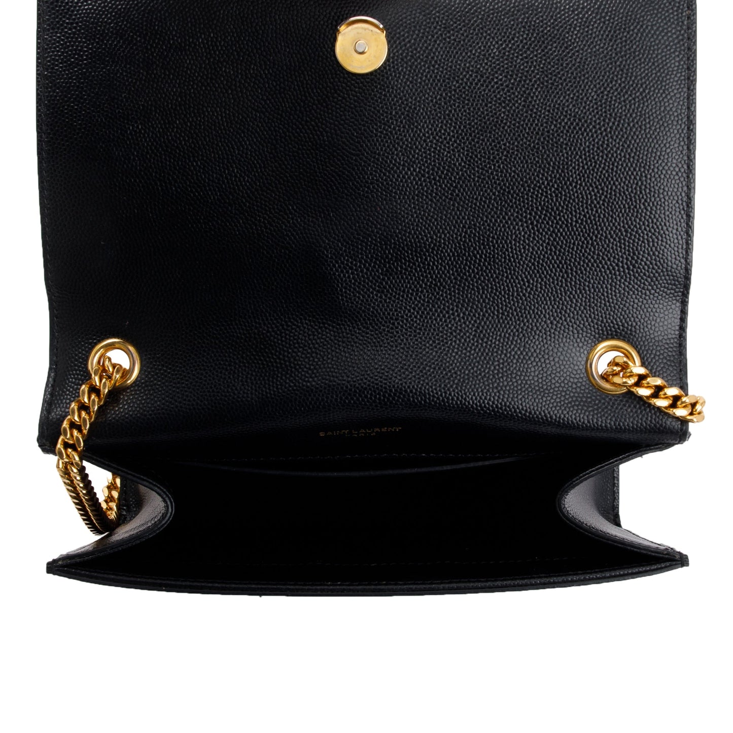 Saint Laurent Black Grain De Poudre Leather Small Kate Bag