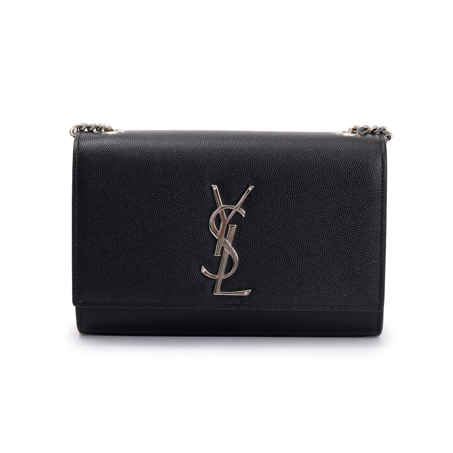 Saint Laurent Black Grain De Poudre Leather Small Kate Bag