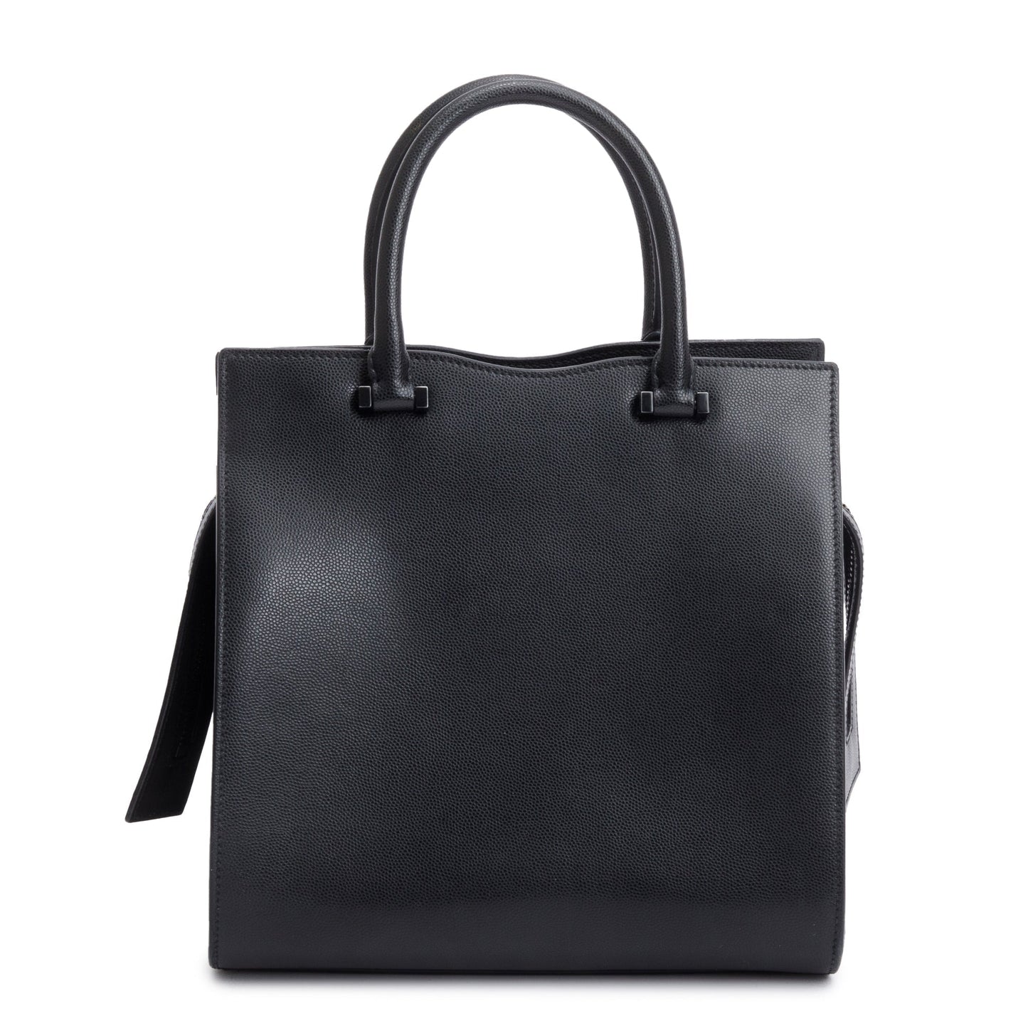 Saint Laurent Black Grain De Poudre Leather Small Uptown Tote