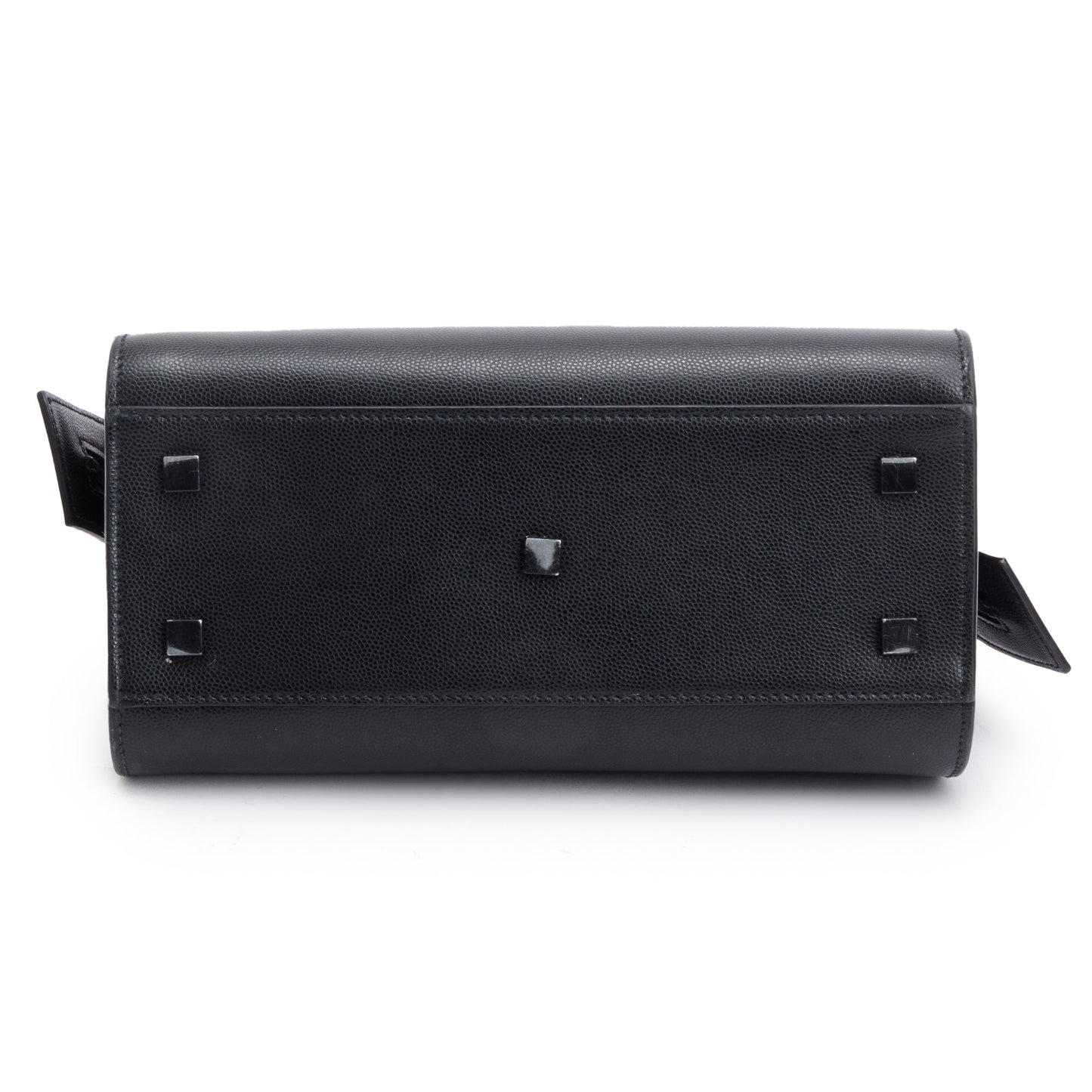 Saint Laurent Black Grain De Poudre Leather Small Uptown Tote