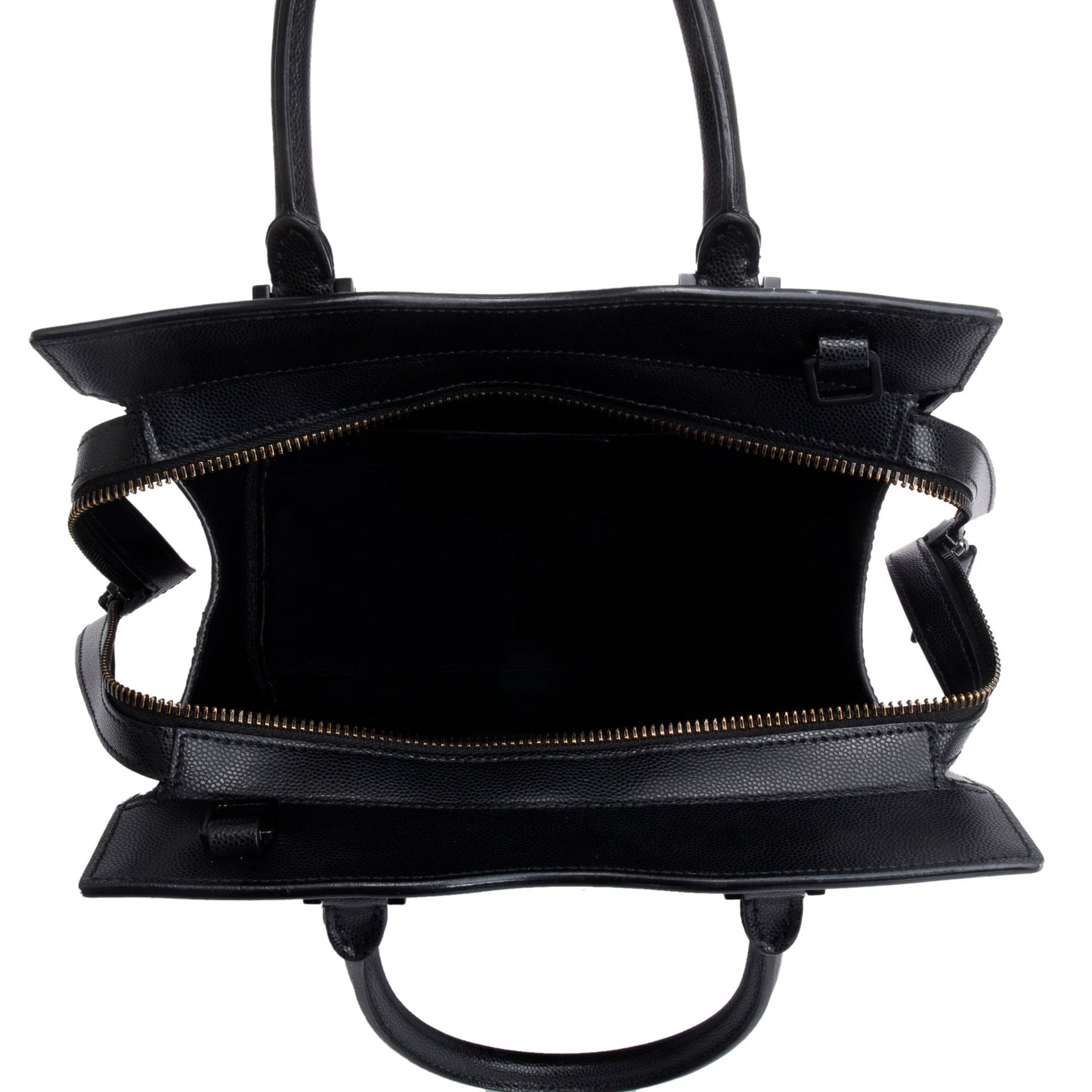 Saint Laurent Black Grain De Poudre Leather Small Uptown Tote