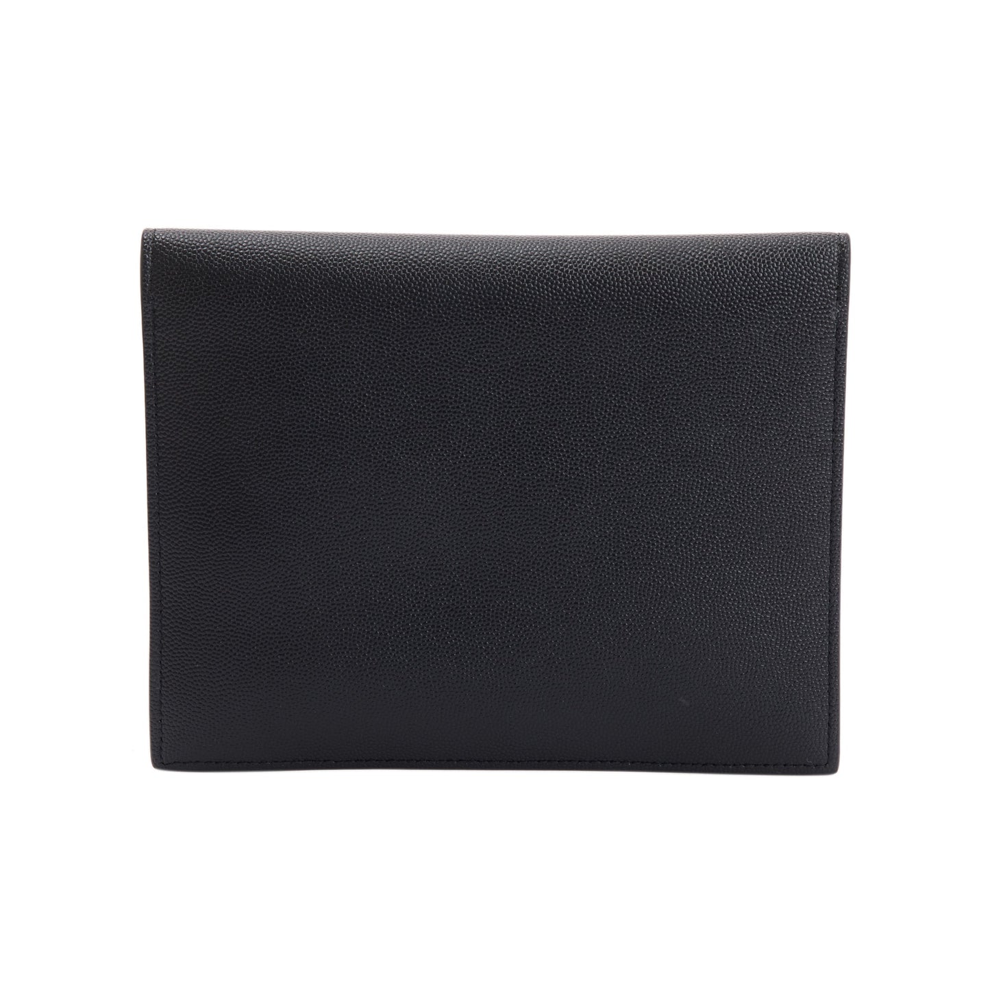 Saint Laurent Black Grain de Poudre Monogram Uptown Baby Pouch
