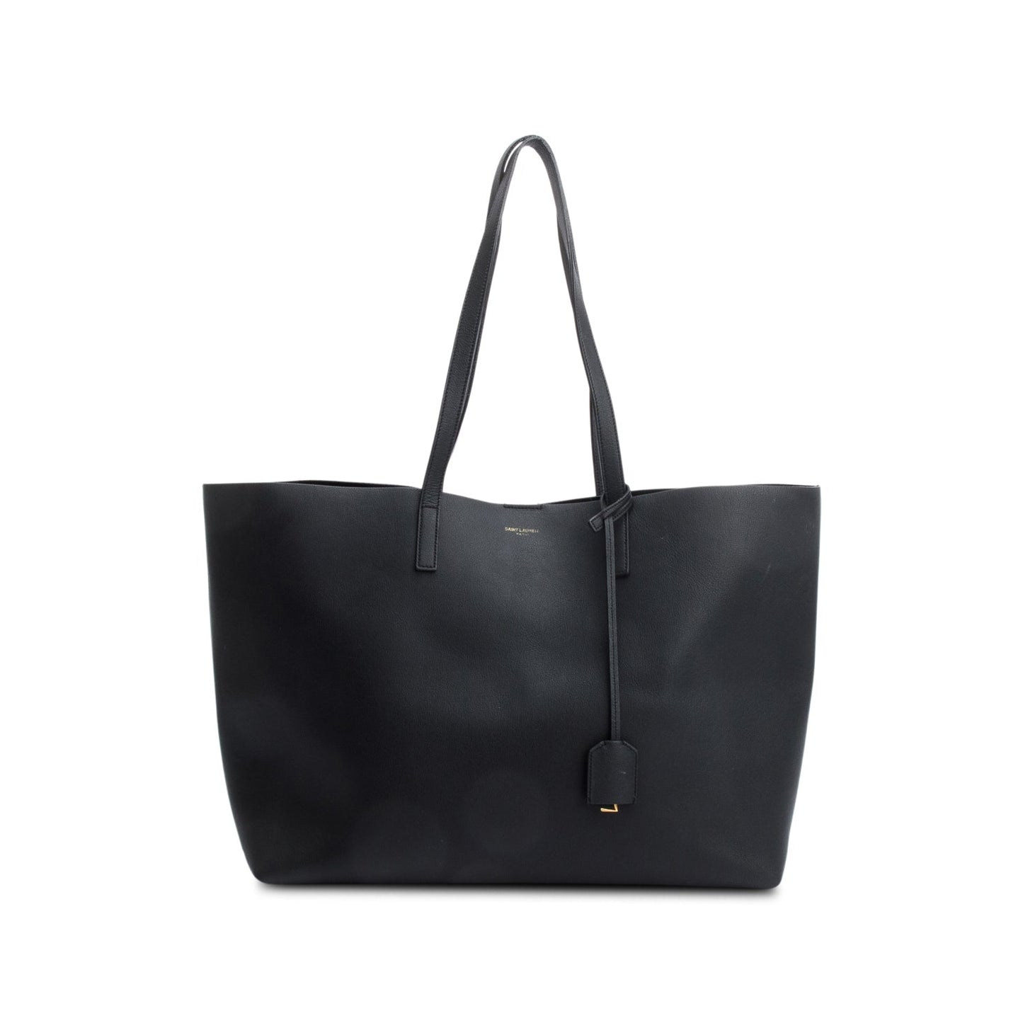 Saint Laurent Black Leather E/W Shopping Tote