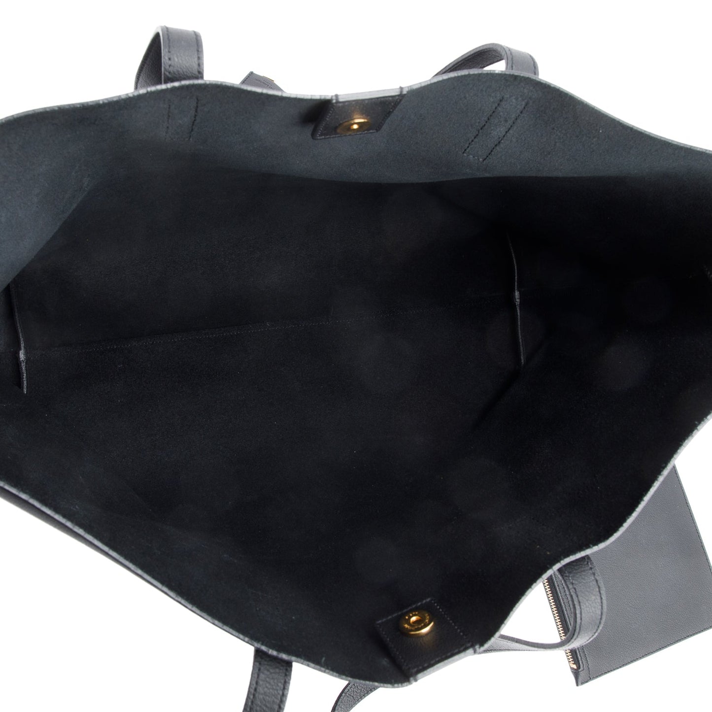 Saint Laurent Black Leather E/W Shopping Tote