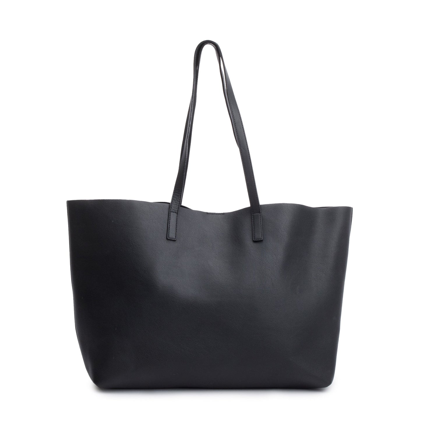 Saint Laurent Black Leather Large E/W Shopping Tote