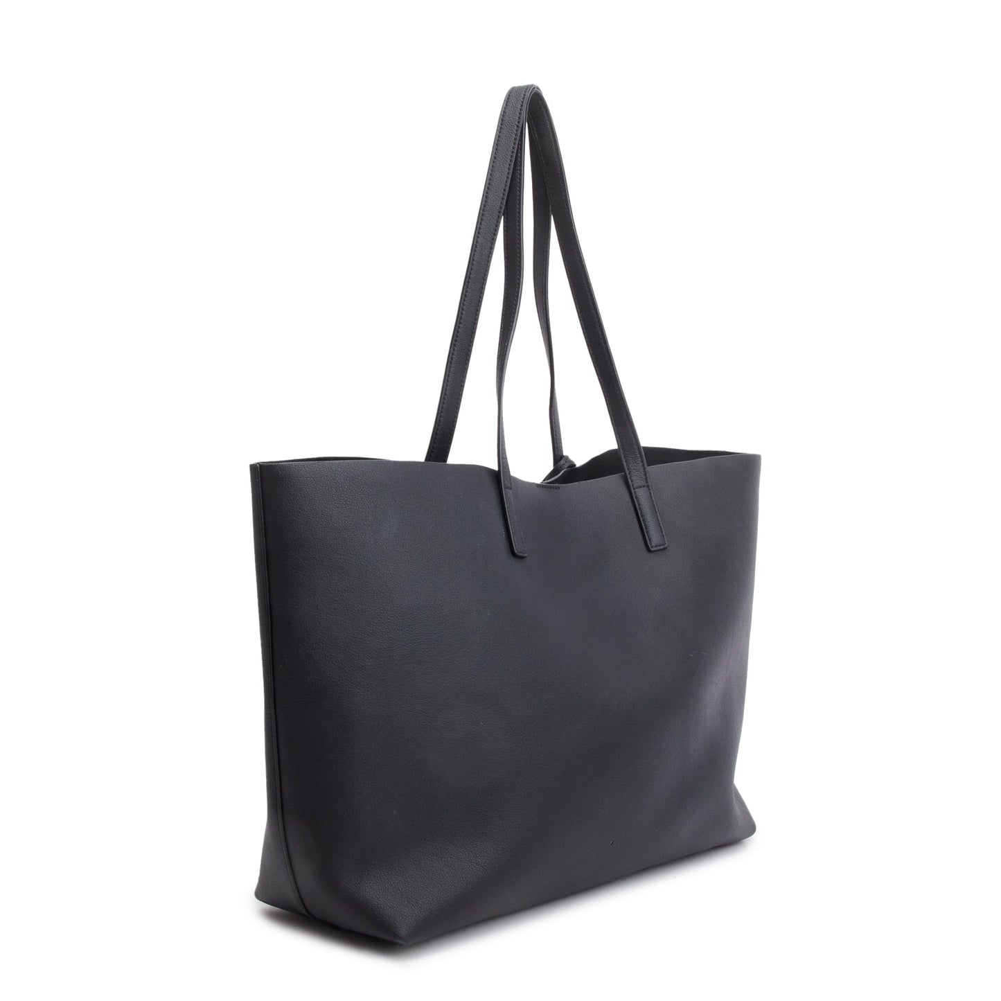 Saint Laurent Black Leather Large E/W Shopping Tote