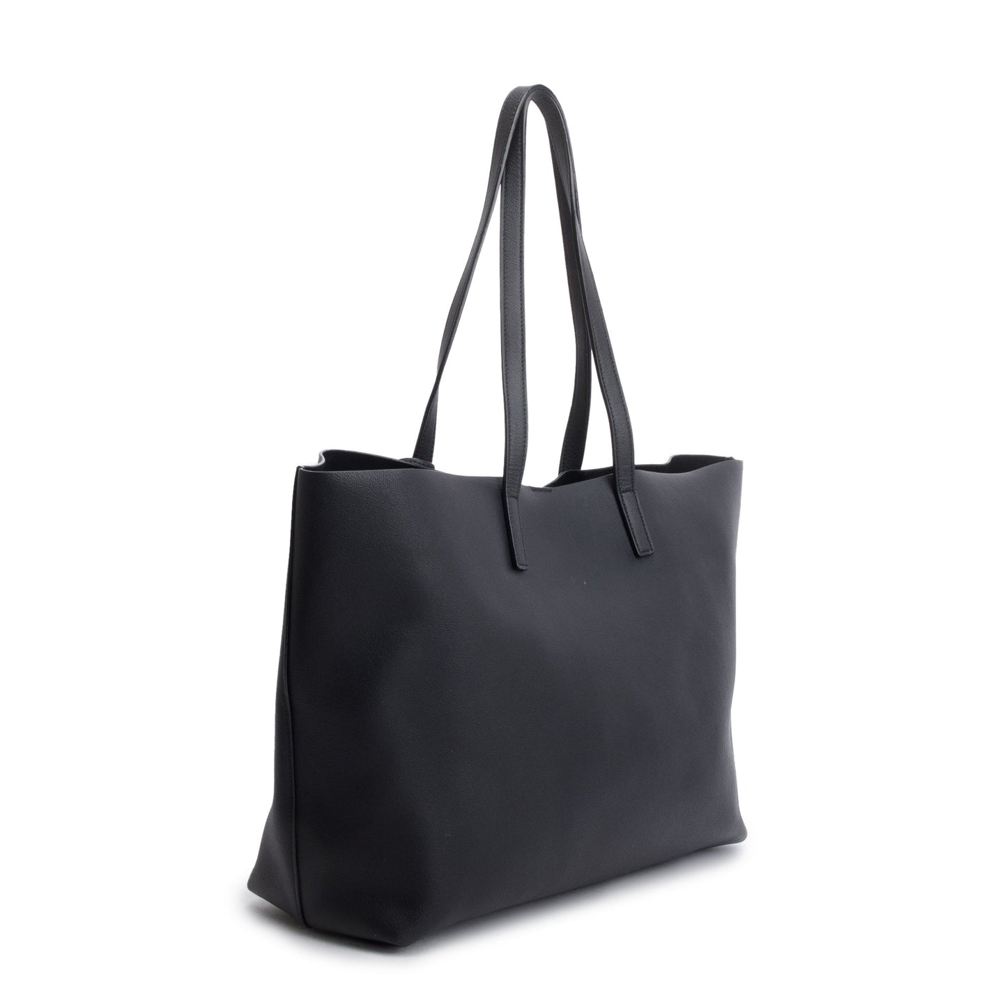 Saint Laurent Black Leather Large E/W Shopping Tote