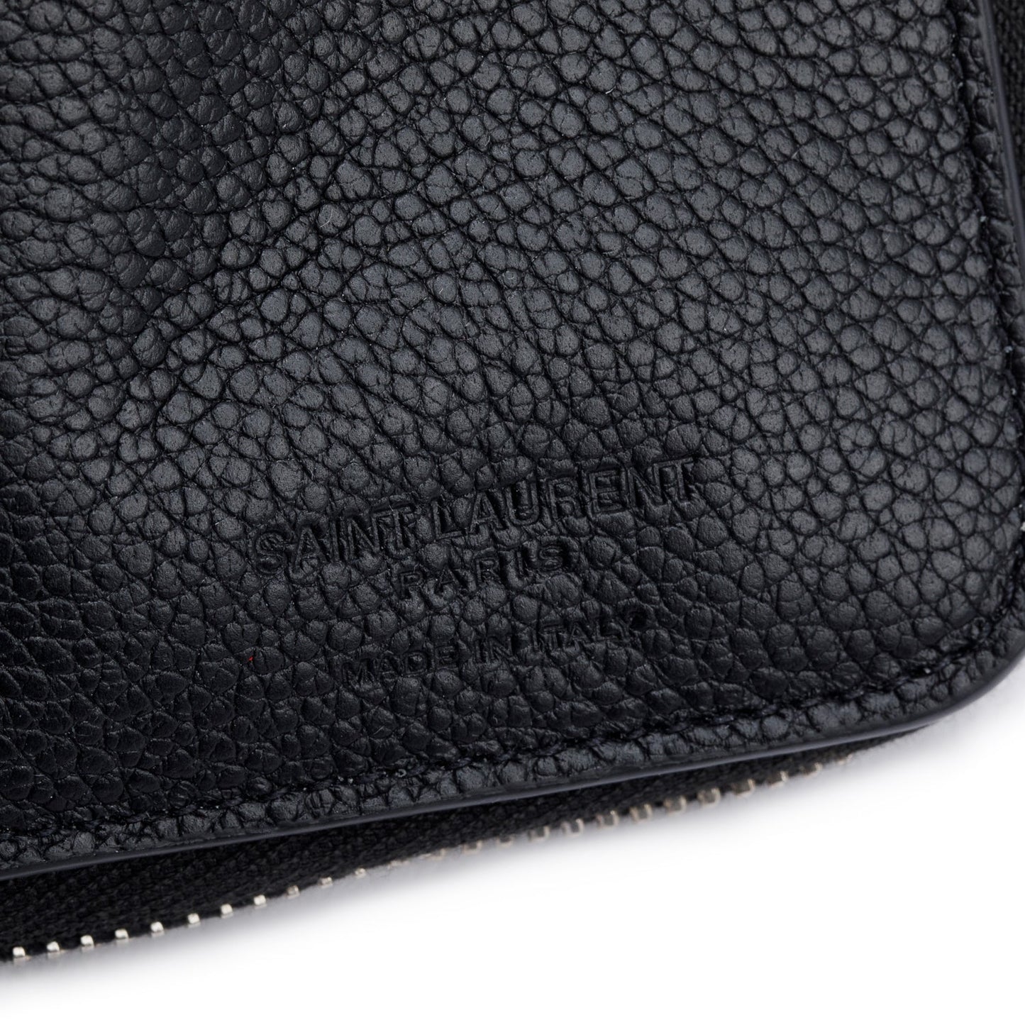 Saint Laurent Black Leather Rive Gauche Compact Wallet